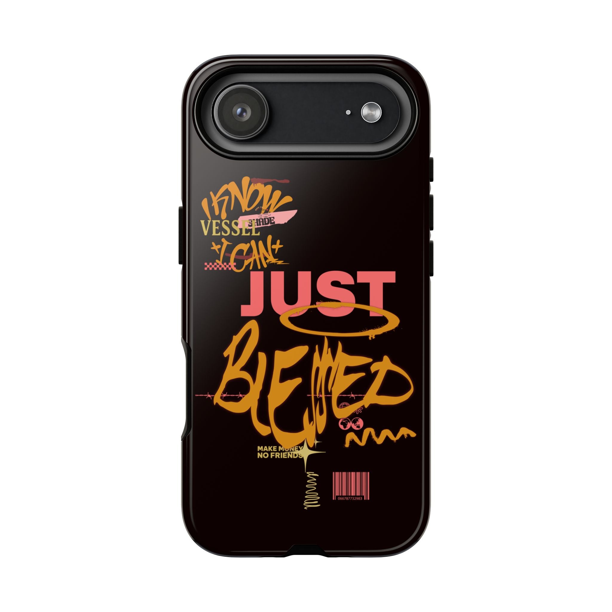 "Just Blessed" Bold Graffiti Typographic Protective Phone Case