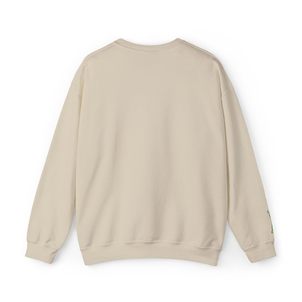 California Crewneck Sweatshirt — Green Vintage 'CA' Paw Logo