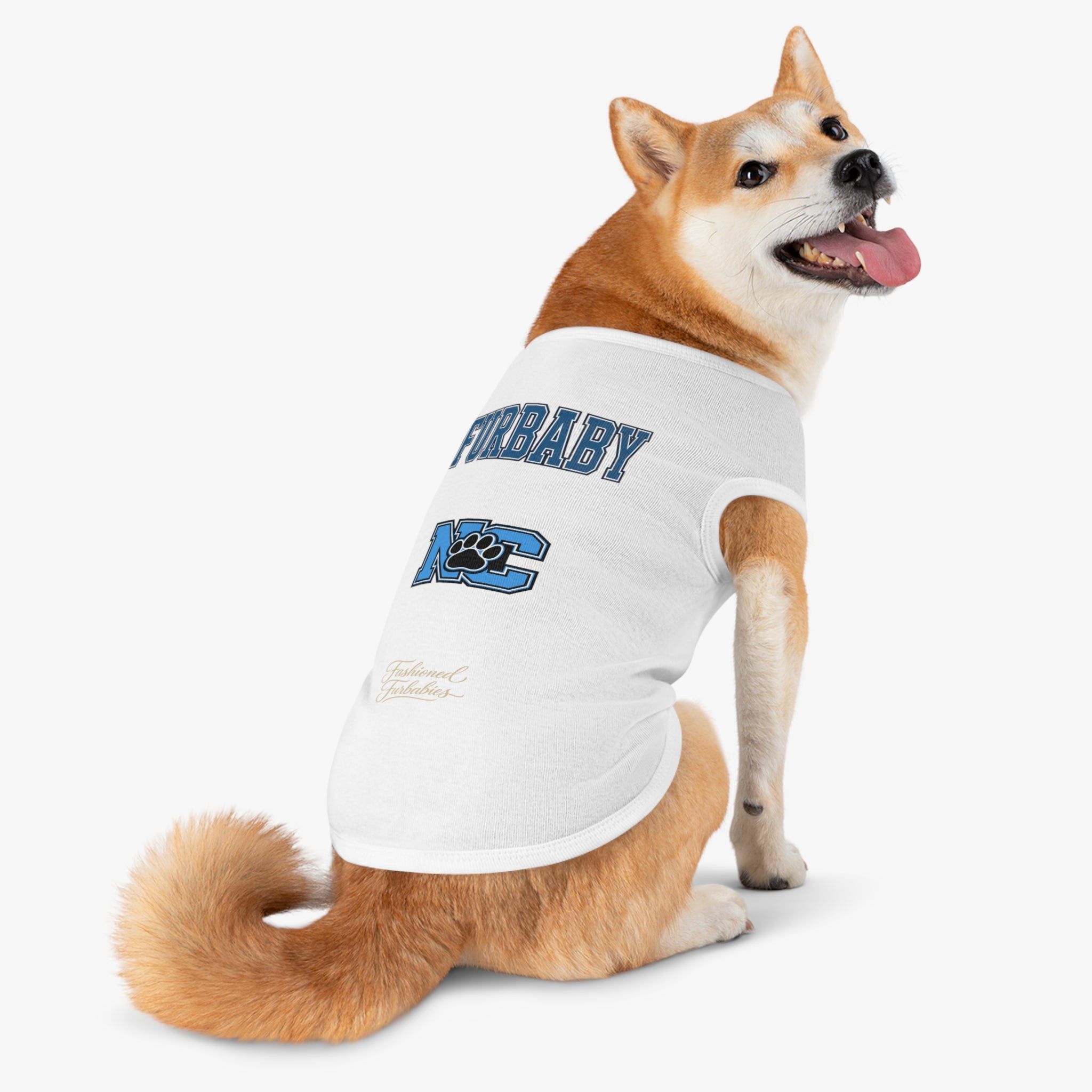 Furbaby NC Paw Print Pet Tank — Nort Carolina Cute College-Style Dog Shirt