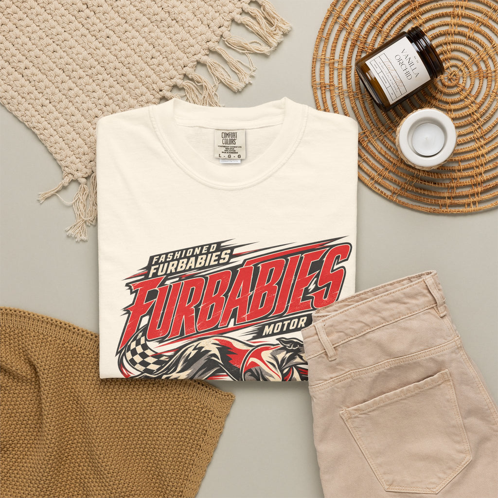 Fur Babies Vintage Racing Graphic T-Shirt