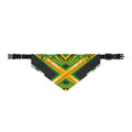 Clip-on Pet Bandana — Green & Yellow Geometric Sunburst