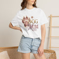 Dog Mom T-Shirt – Floral Pitbull Design, "Dog Mom" Graphic Tee for Pet Lovers
