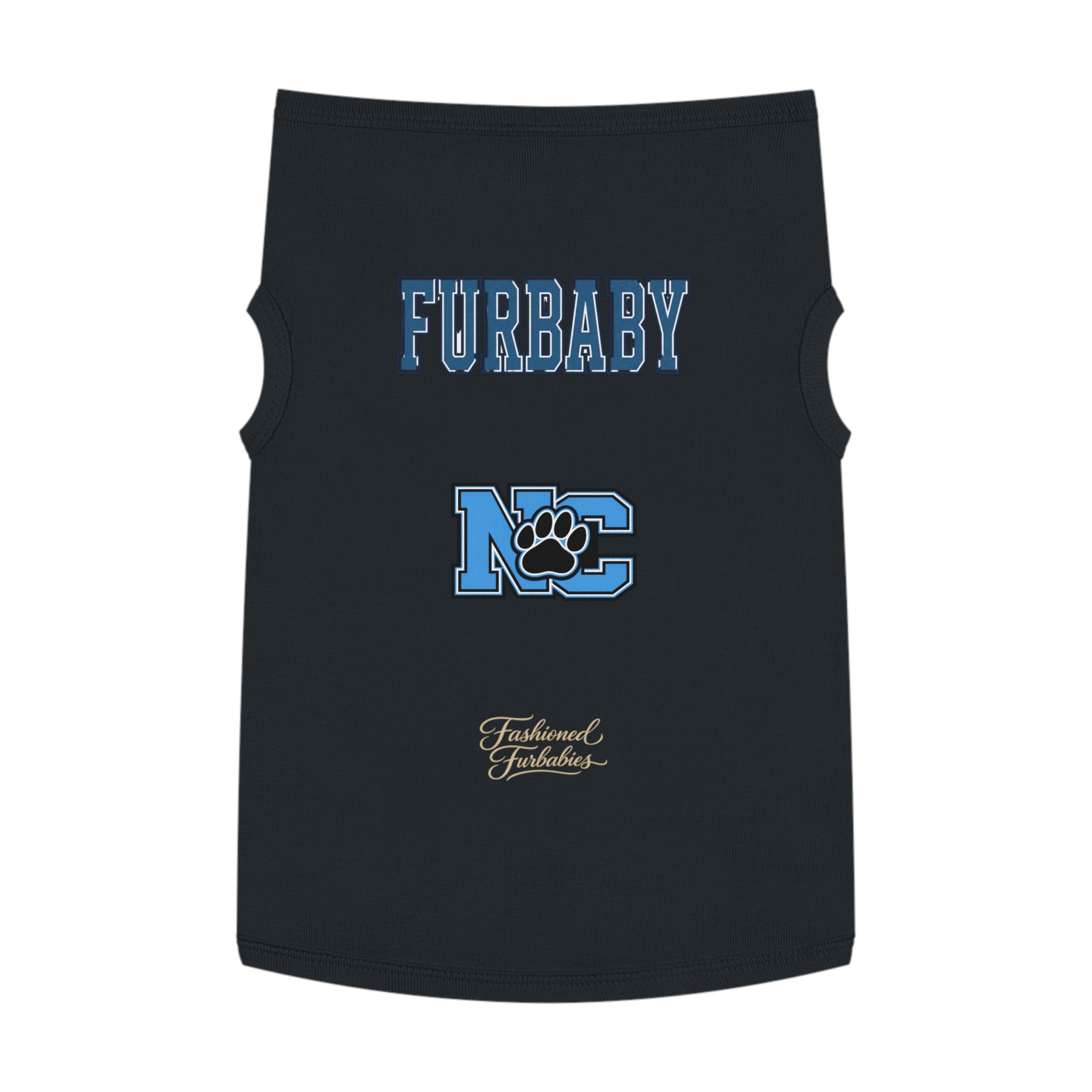 Furbaby NC Paw Print Pet Tank — Nort Carolina Cute College-Style Dog Shirt