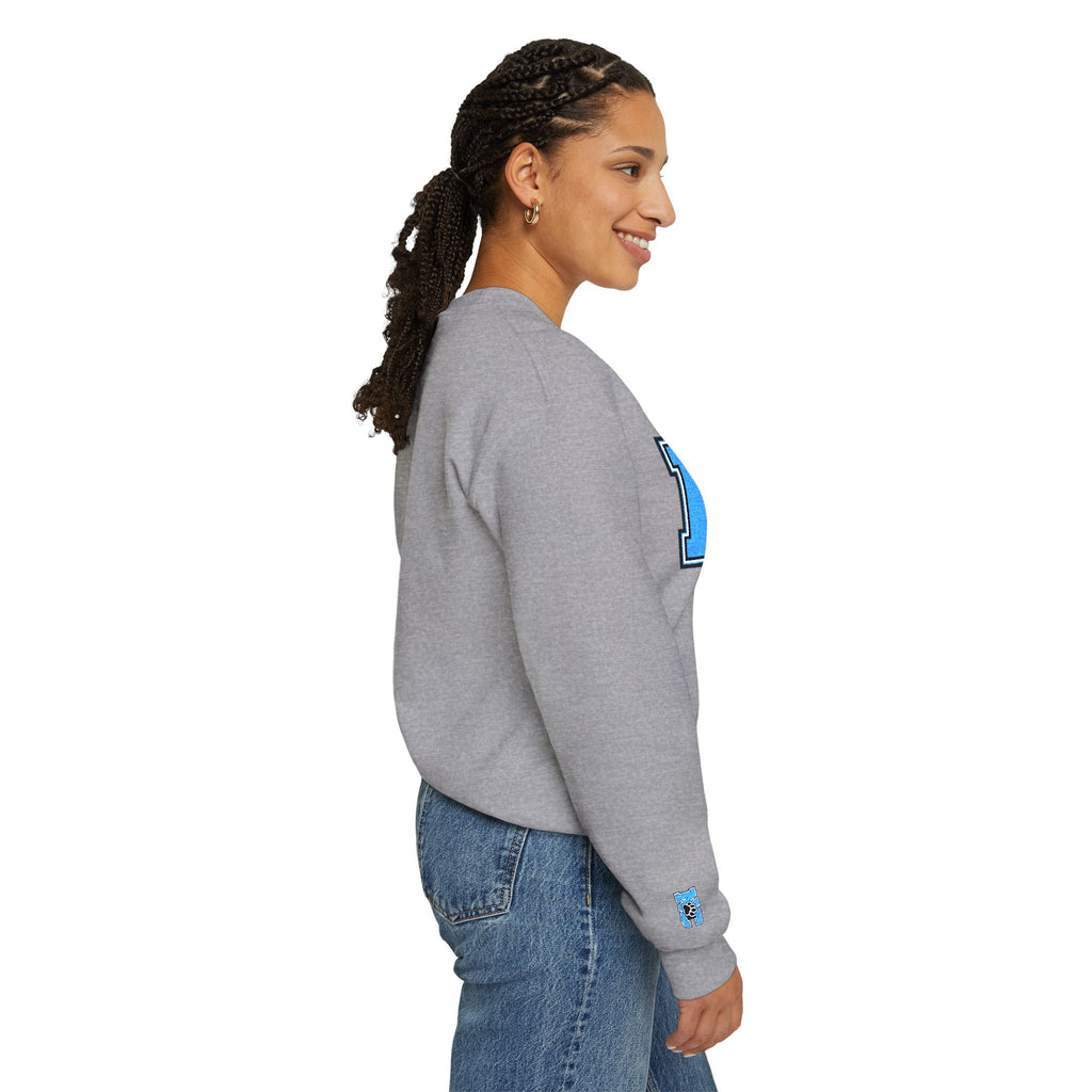 NC Paw Letterman Crewneck Sweatshirt —North Carolina Vintage School Spirit