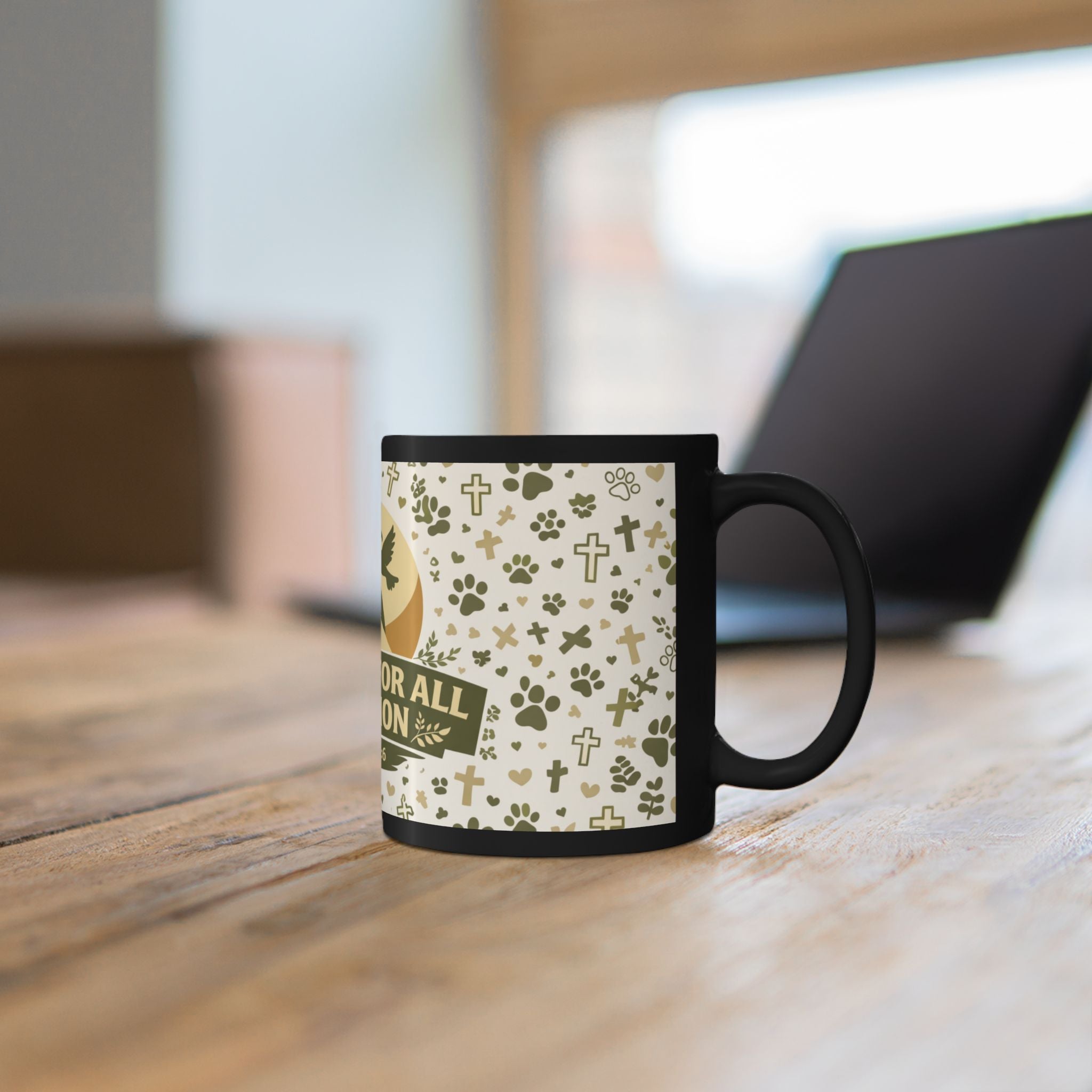 He Cares For All Creation Mug — Psalm 36:6 Christian Animal Lover Coffee Cup