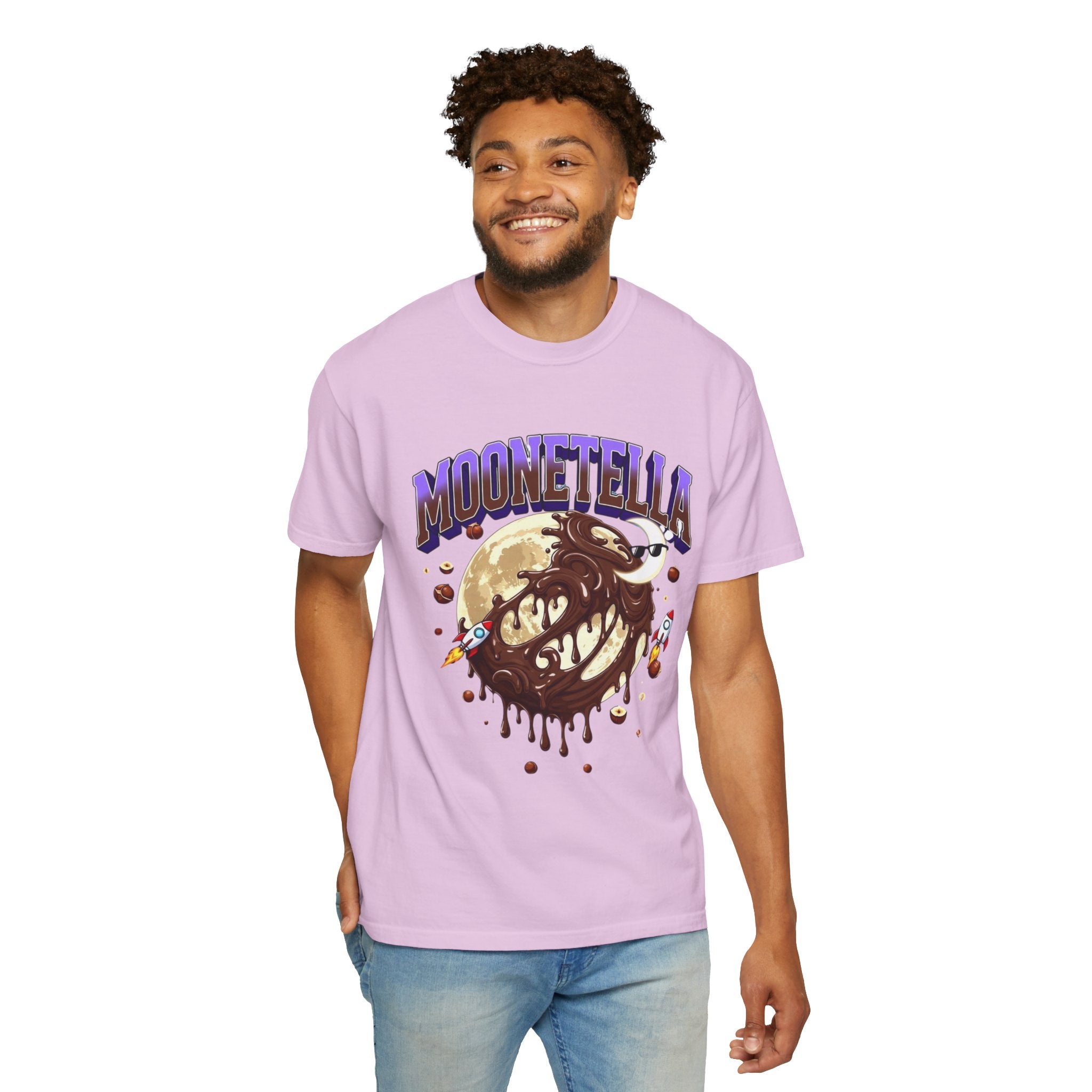 Moonetella T-Shirt — Retro Space Chocolate Moon Graphic Tee (Artemis II Mission Tribute)