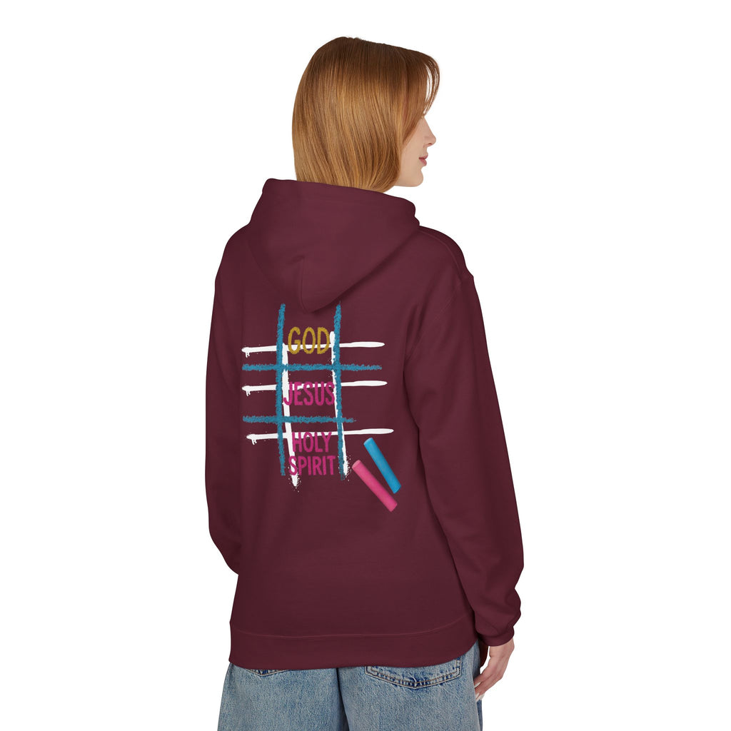 Tic Tac Toe Trinity Hoodie - God Jesus Holy Spirit