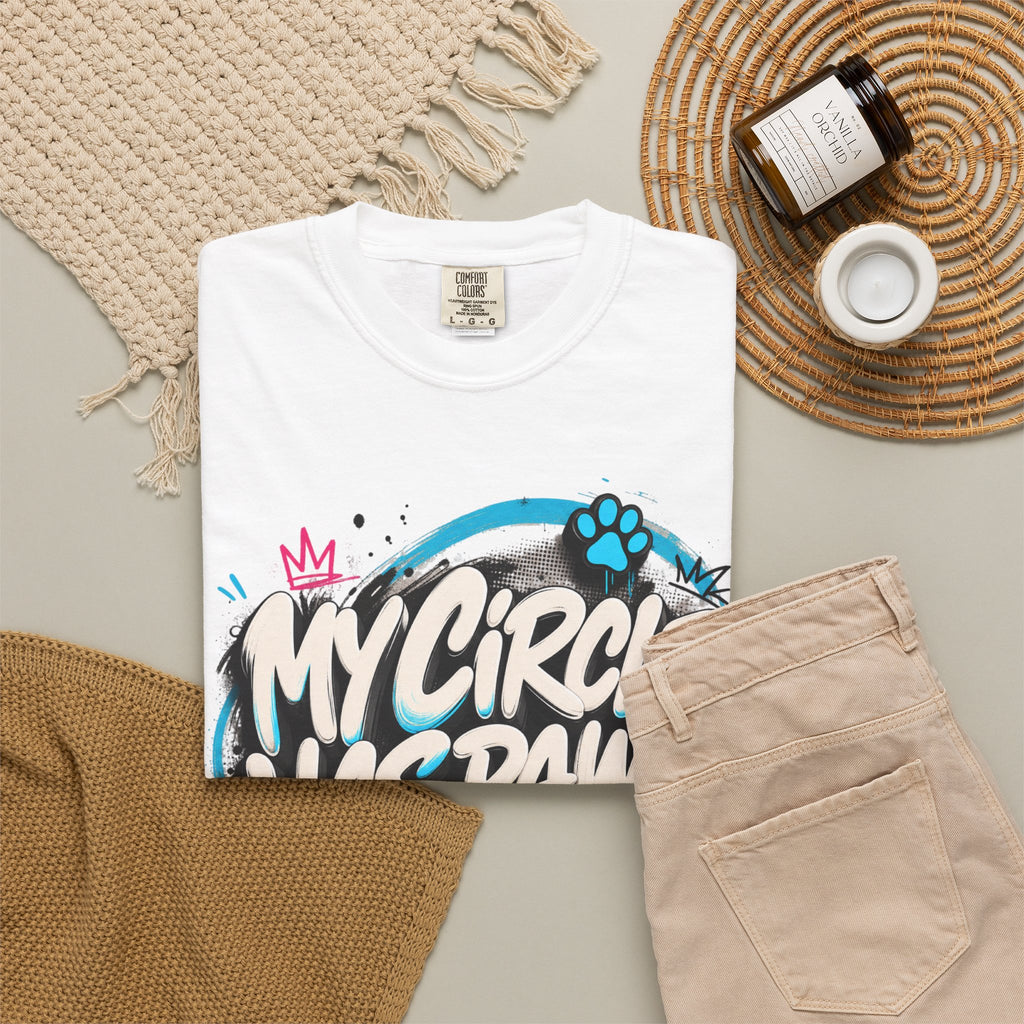 My Circle Has Paws Graffiti T-Shirt — Cute Pet Lover Tee