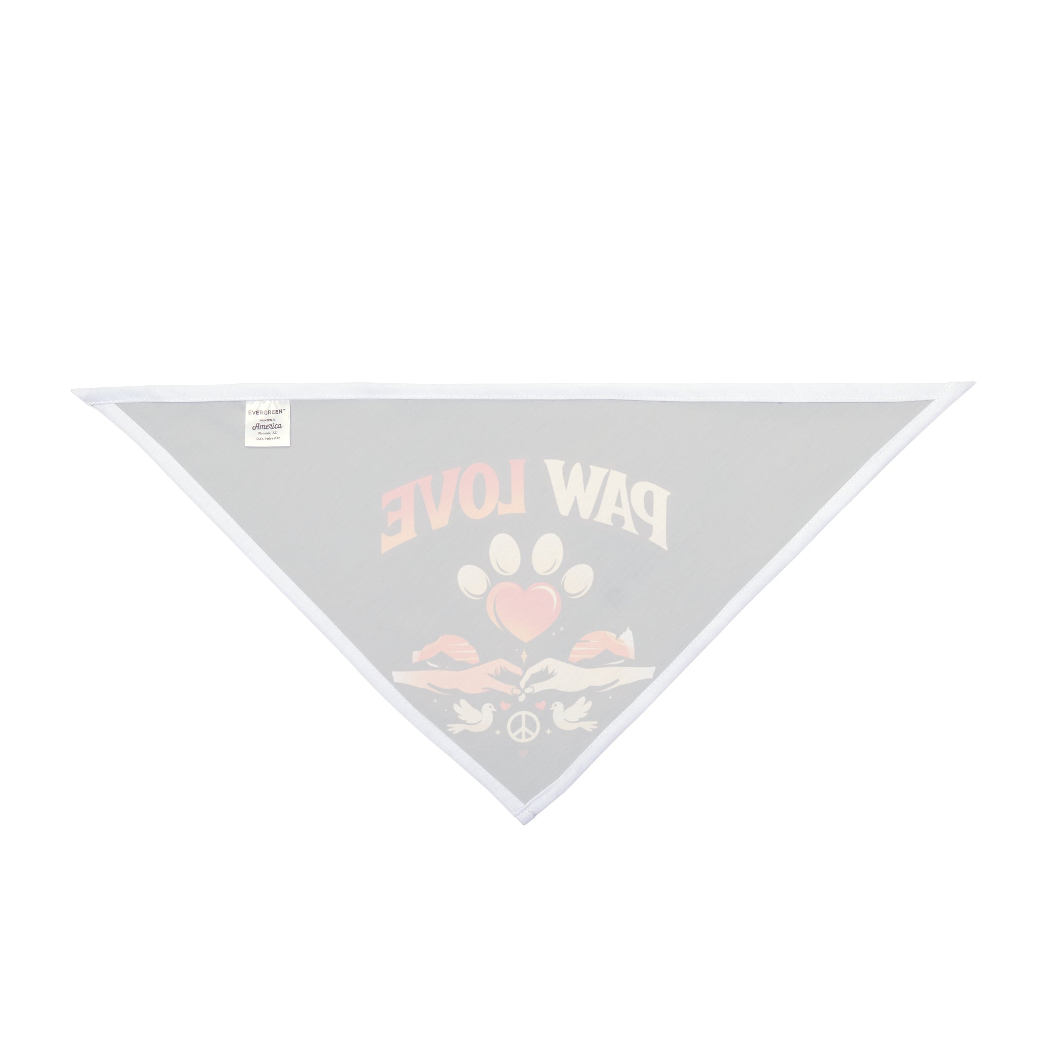 Pet Bandana — "Paw Love" Retro Beach Paw Print Bandana for Dogs & Cats