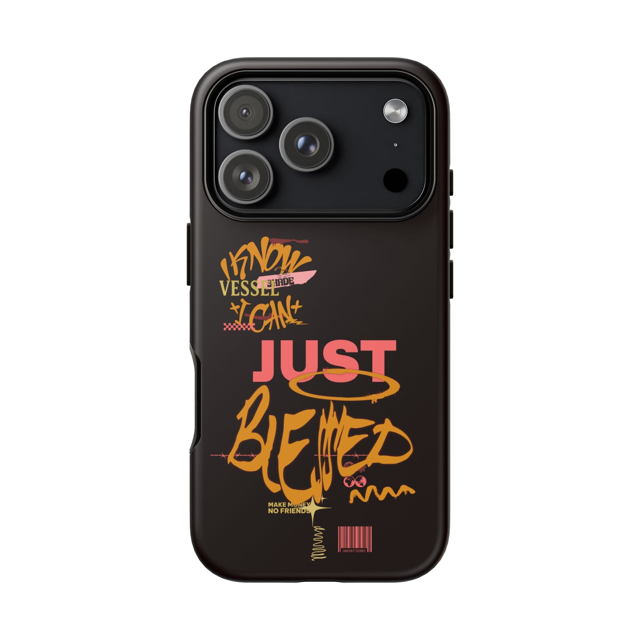 "Just Blessed" Bold Graffiti Typographic Protective Phone Case