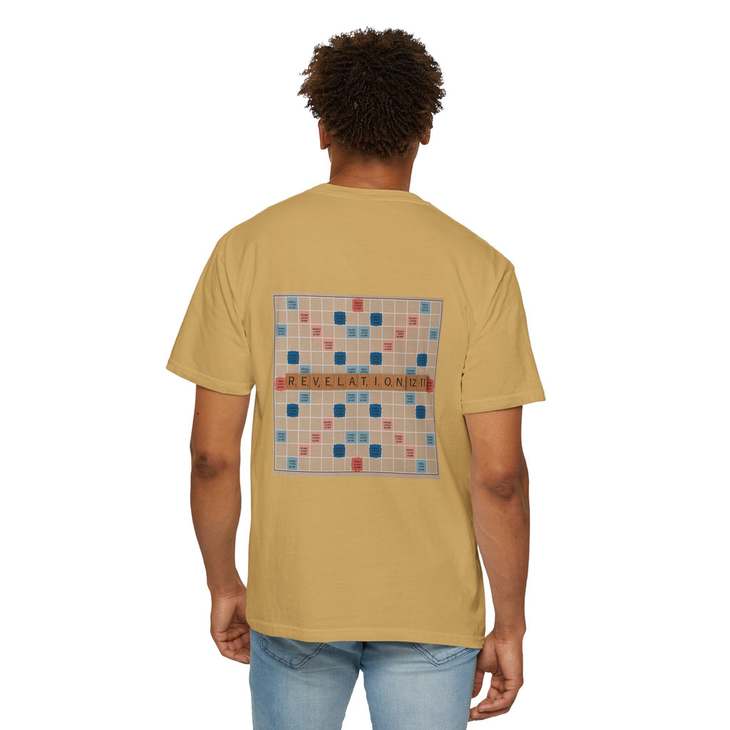 Unisex Garment-Dyed T-Shirt - Scrabble Revelations Game Board Set Gift