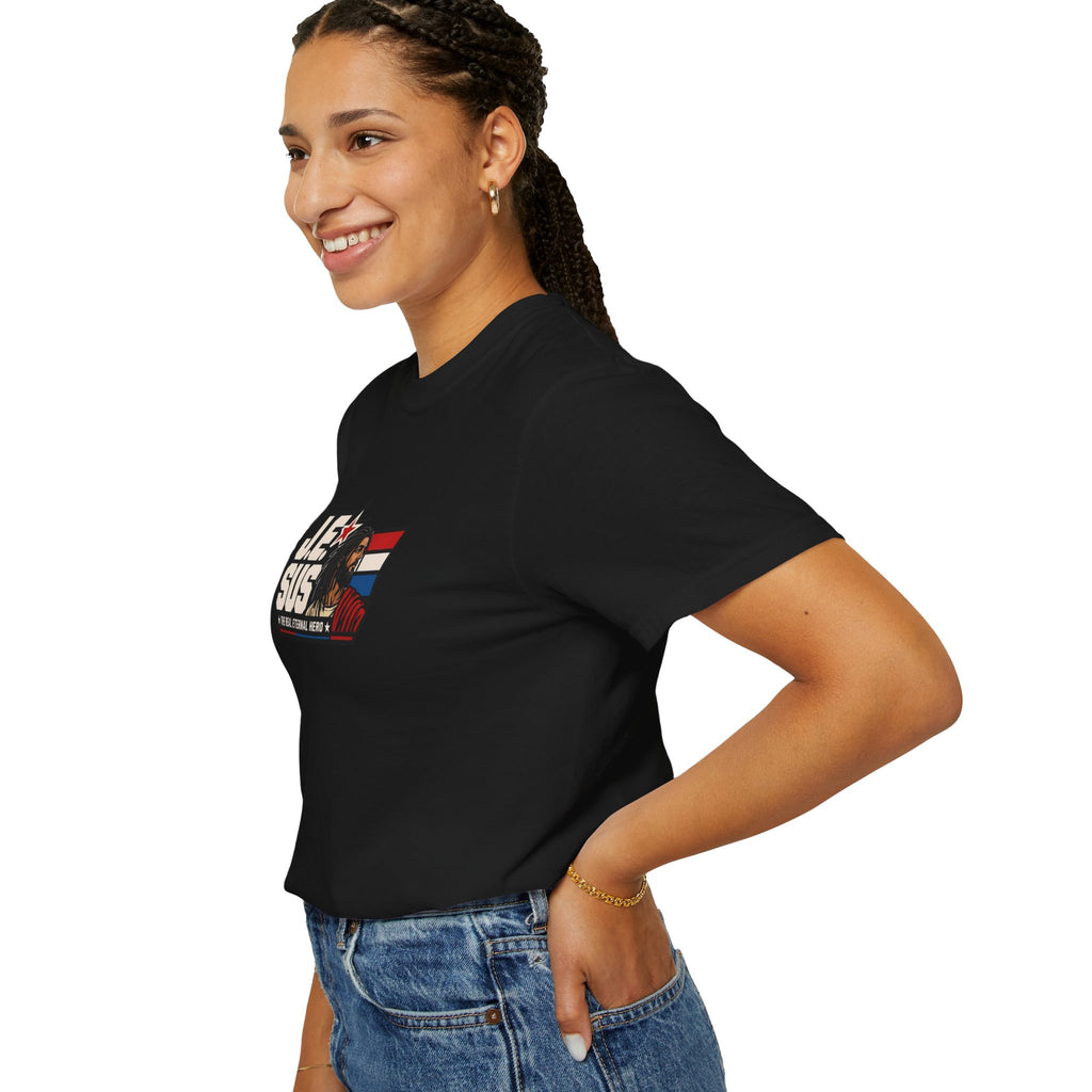 Jesus Retro Graphic T-Shirt — “J.E.SUS The Real Eternal Hero” Christian Vintage Tee