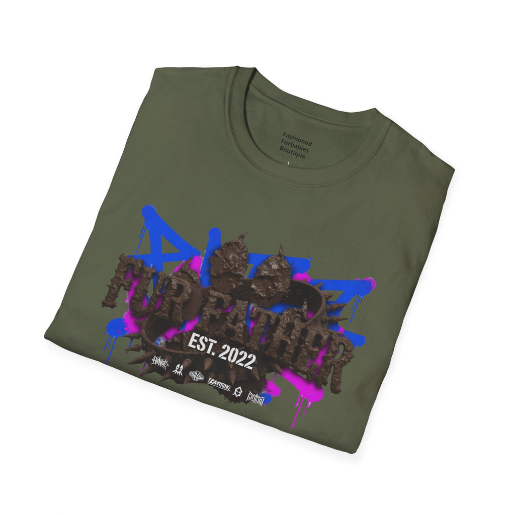 Graffiti Fur Father Punk T-Shirt — "PUNKER" Est. 2022 Urban Streetwear