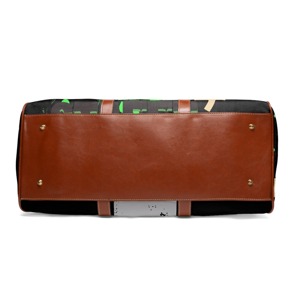 Waterproof Street Travel Bag – Graffiti Green Duffle