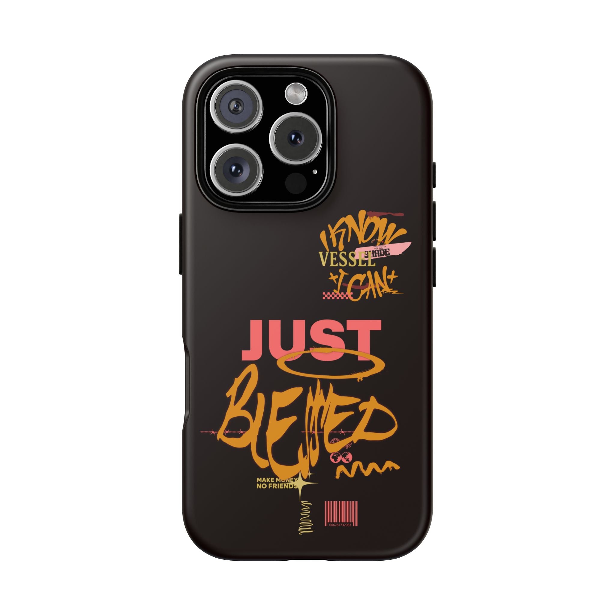"Just Blessed" Bold Graffiti Typographic Protective Phone Case
