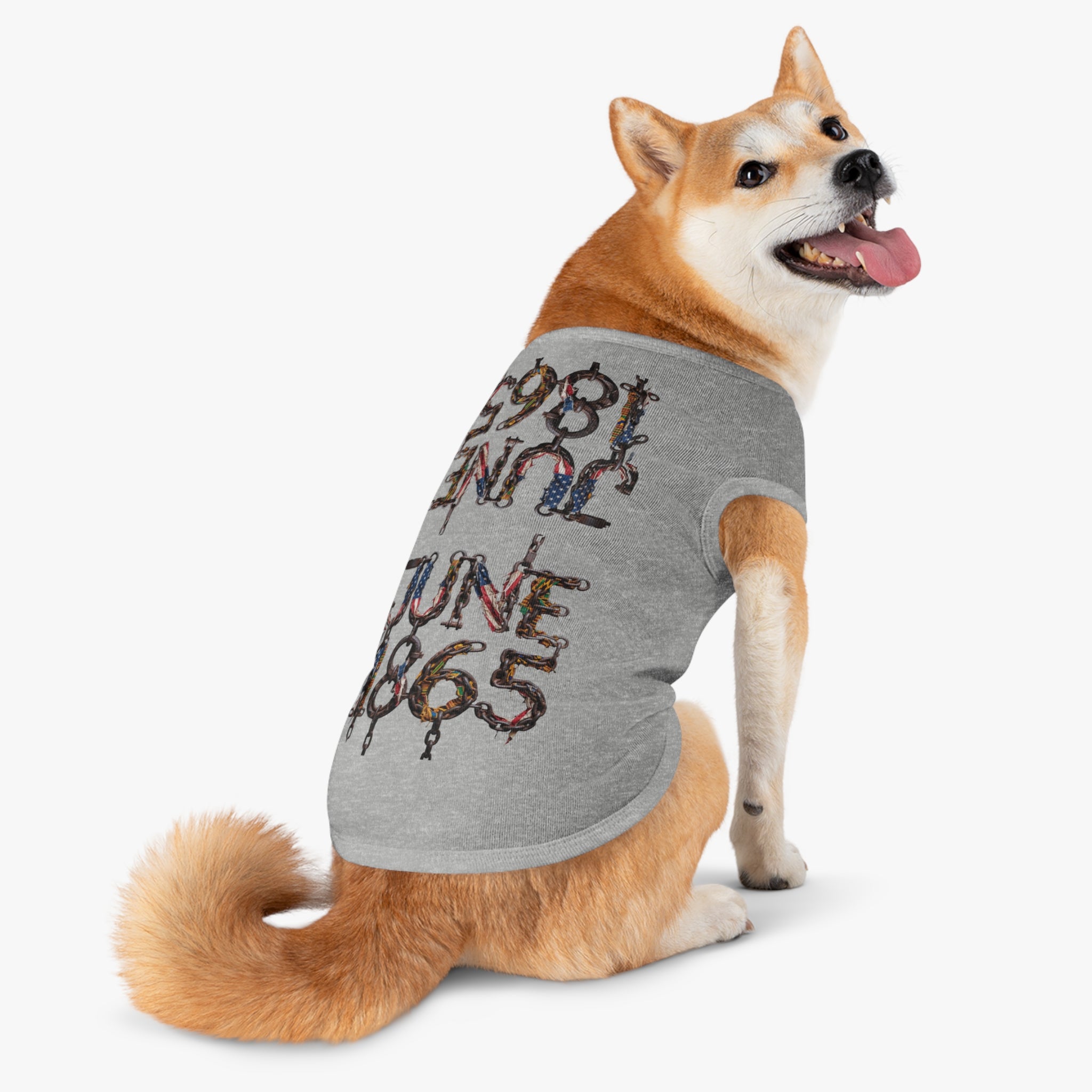 Juneteenth Pet Tank Top — Black History Celebration Dog Tee ("June 1865")