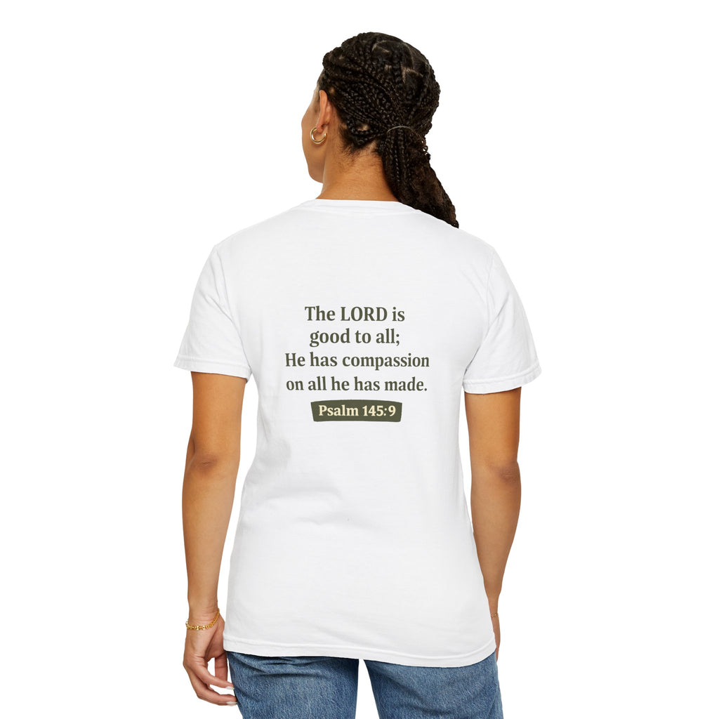 Compassion for All Creation T-Shirt — Psalm 145:9 Christian Graphic Tee,  Matching Pet Apparel Available