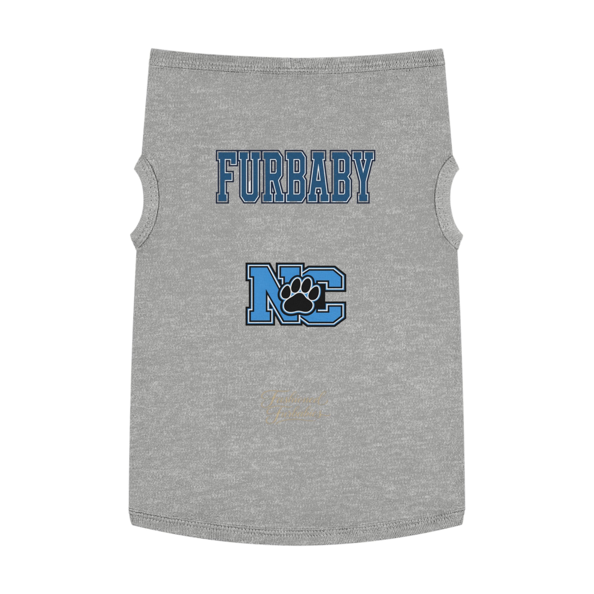 Furbaby NC Paw Print Pet Tank — Nort Carolina Cute College-Style Dog Shirt