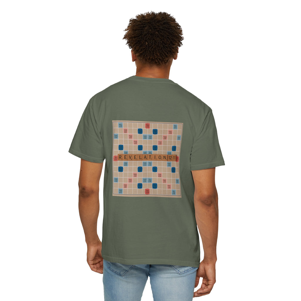 Unisex Garment-Dyed T-Shirt - Scrabble Revelations Game Board Set Gift