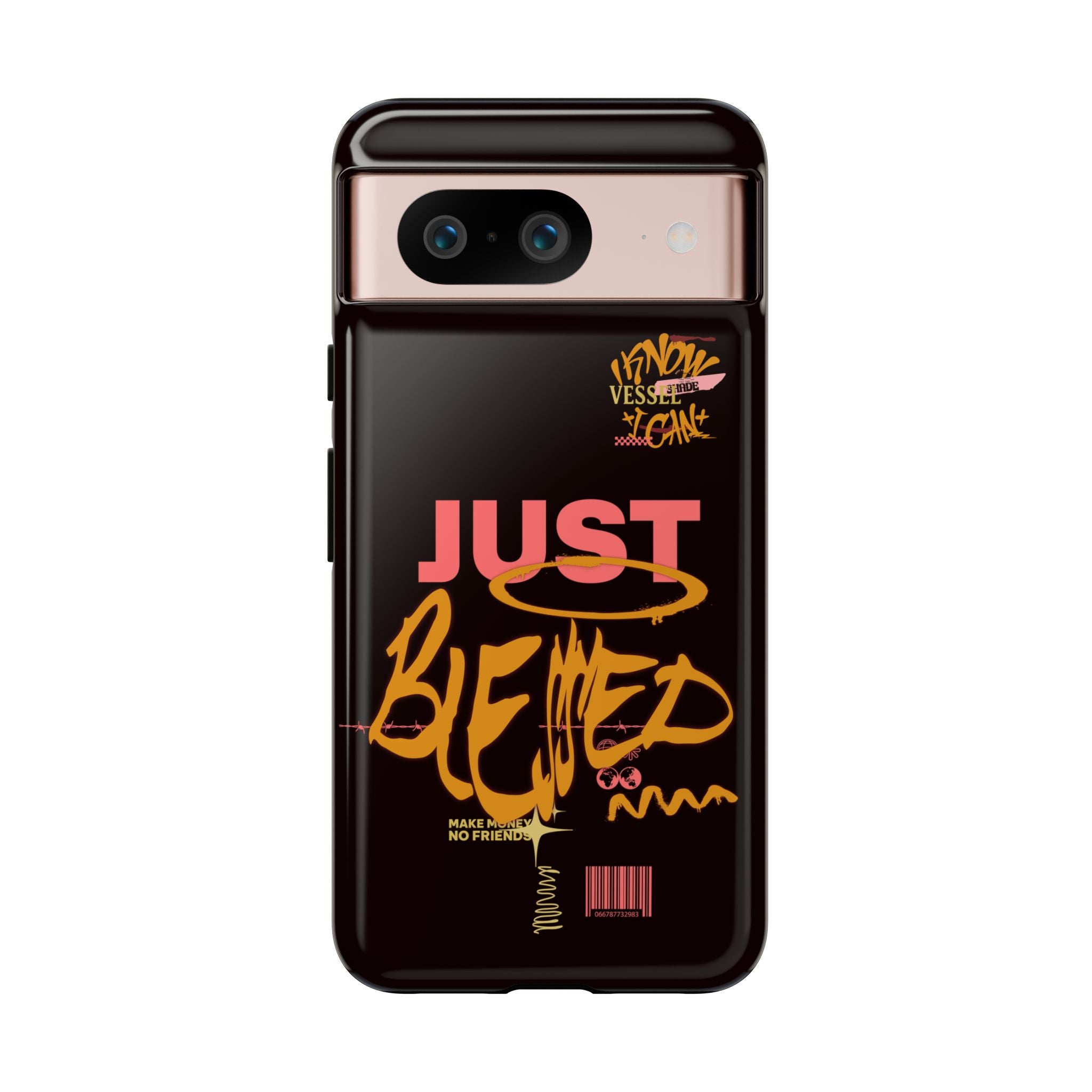 "Just Blessed" Bold Graffiti Typographic Protective Phone Case