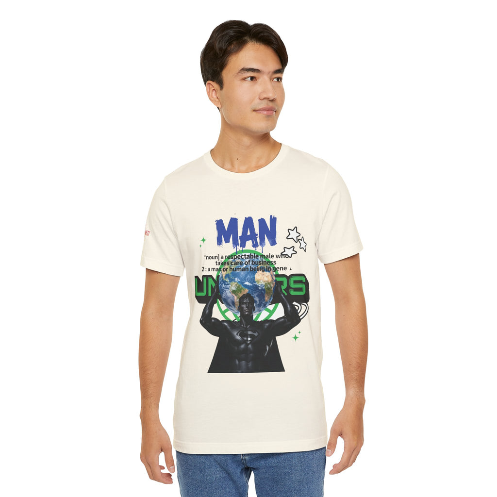 T-Shirt All Man, World on His Shoulders Trend Gift