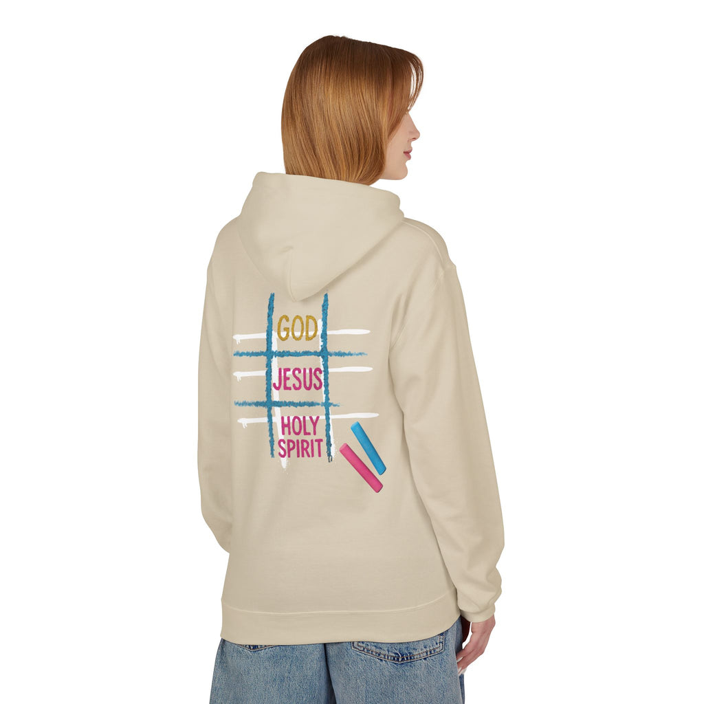 Tic Tac Toe Trinity Hoodie - God Jesus Holy Spirit