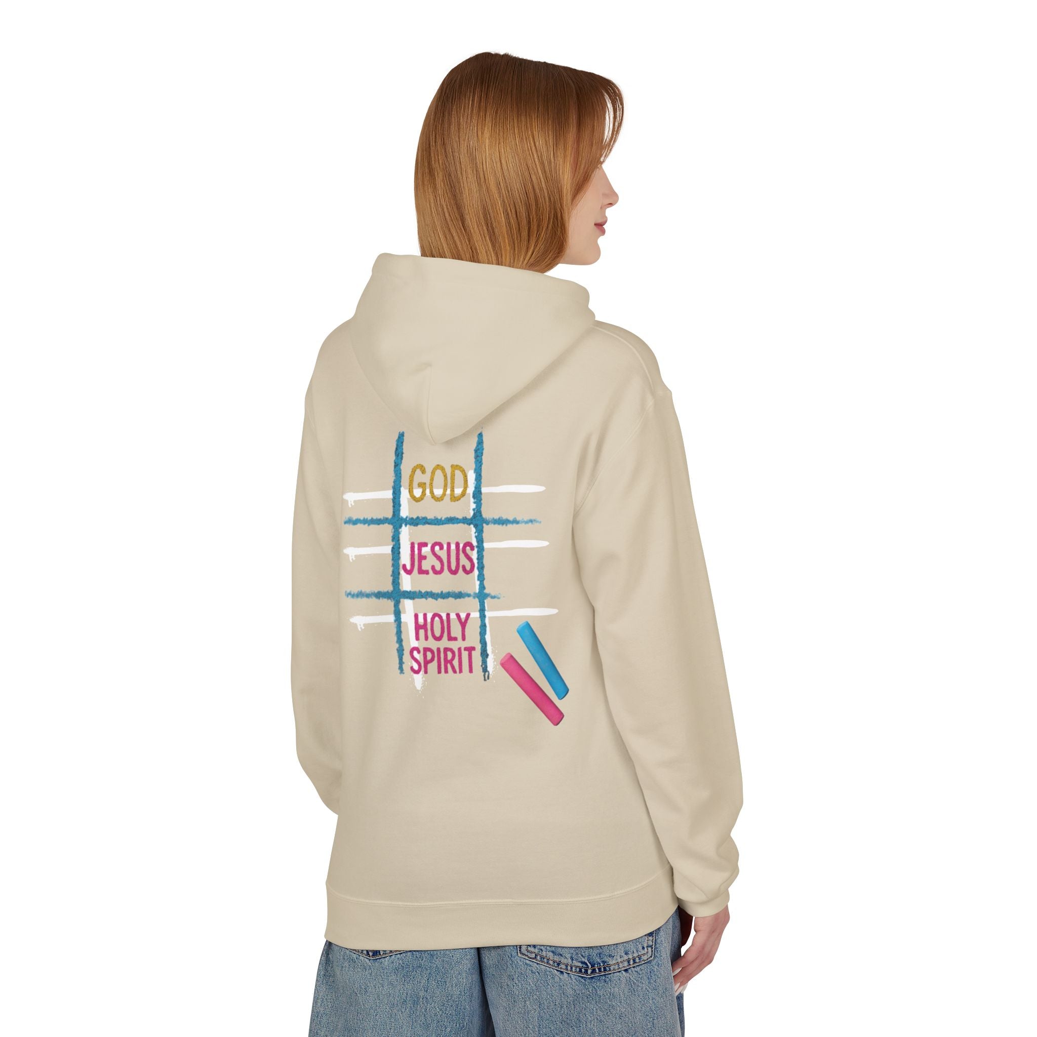 Tic Tac Toe Trinity Hoodie - God Jesus Holy Spirit