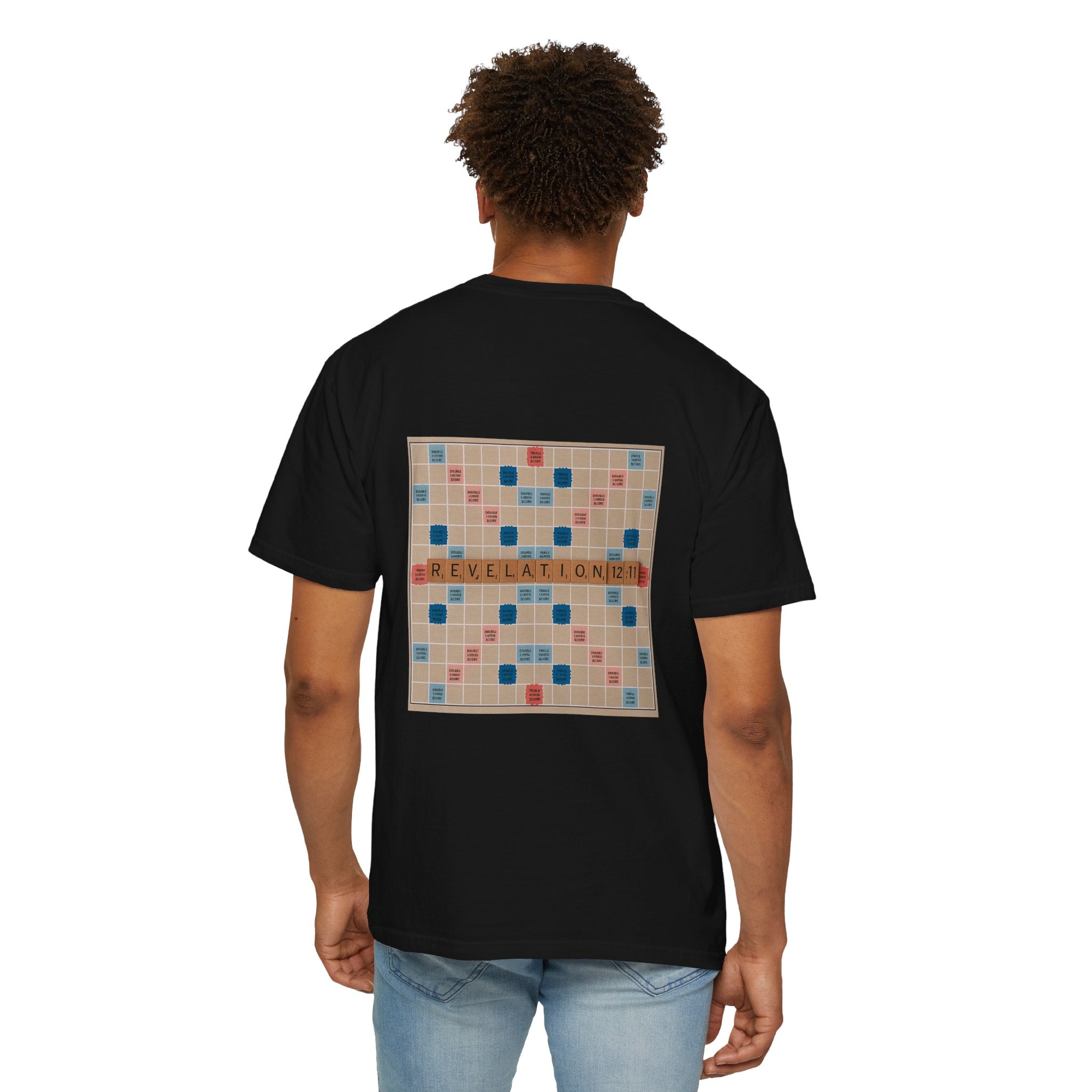 Unisex Garment-Dyed T-Shirt - Scrabble Revelations Game Board Set Gift