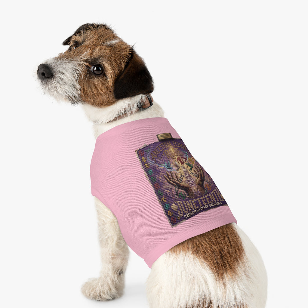 Juneteenth Pet Tank Top — Black History Celebration Dog Tee ("June 1865")
