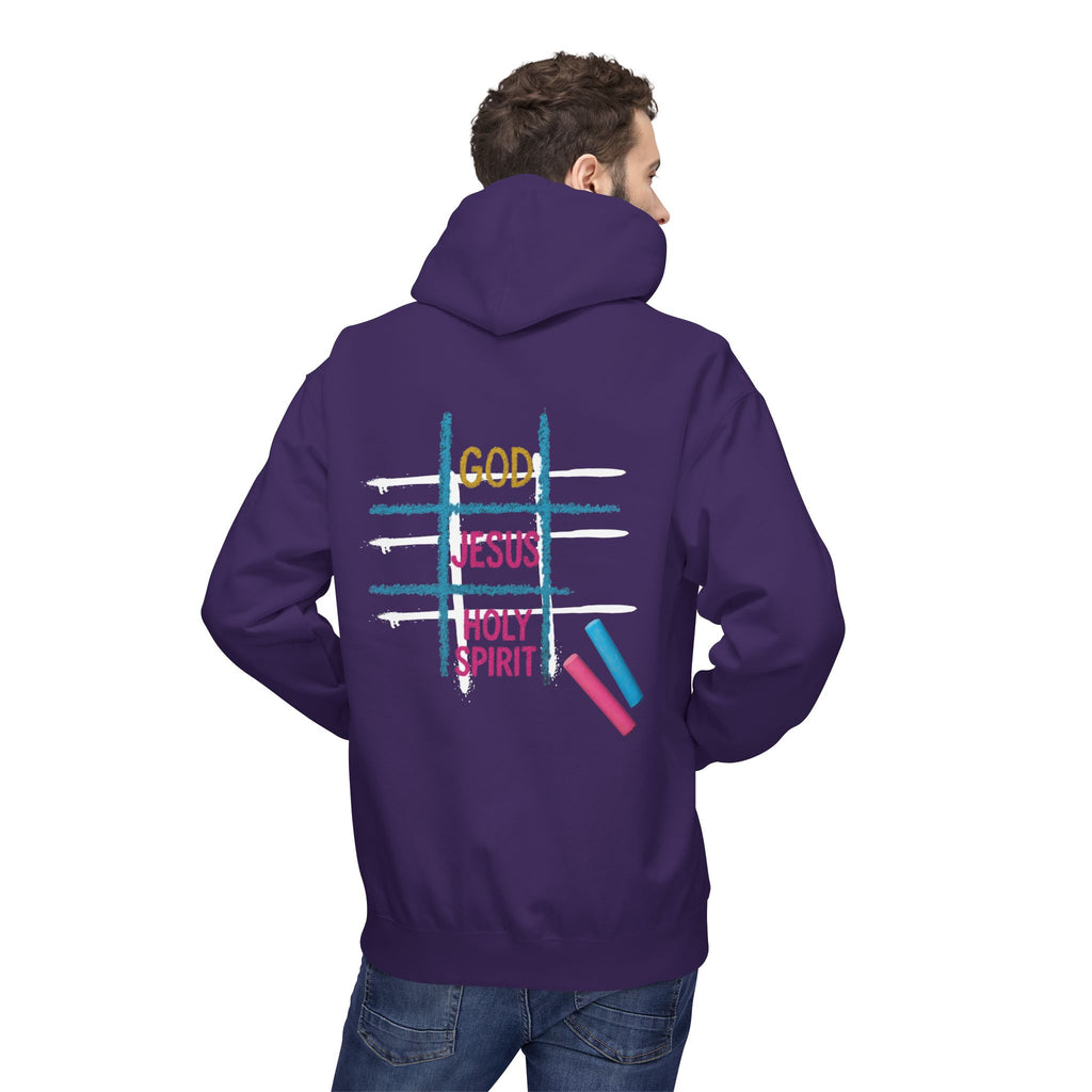 Tic Tac Toe Trinity Hoodie - God Jesus Holy Spirit