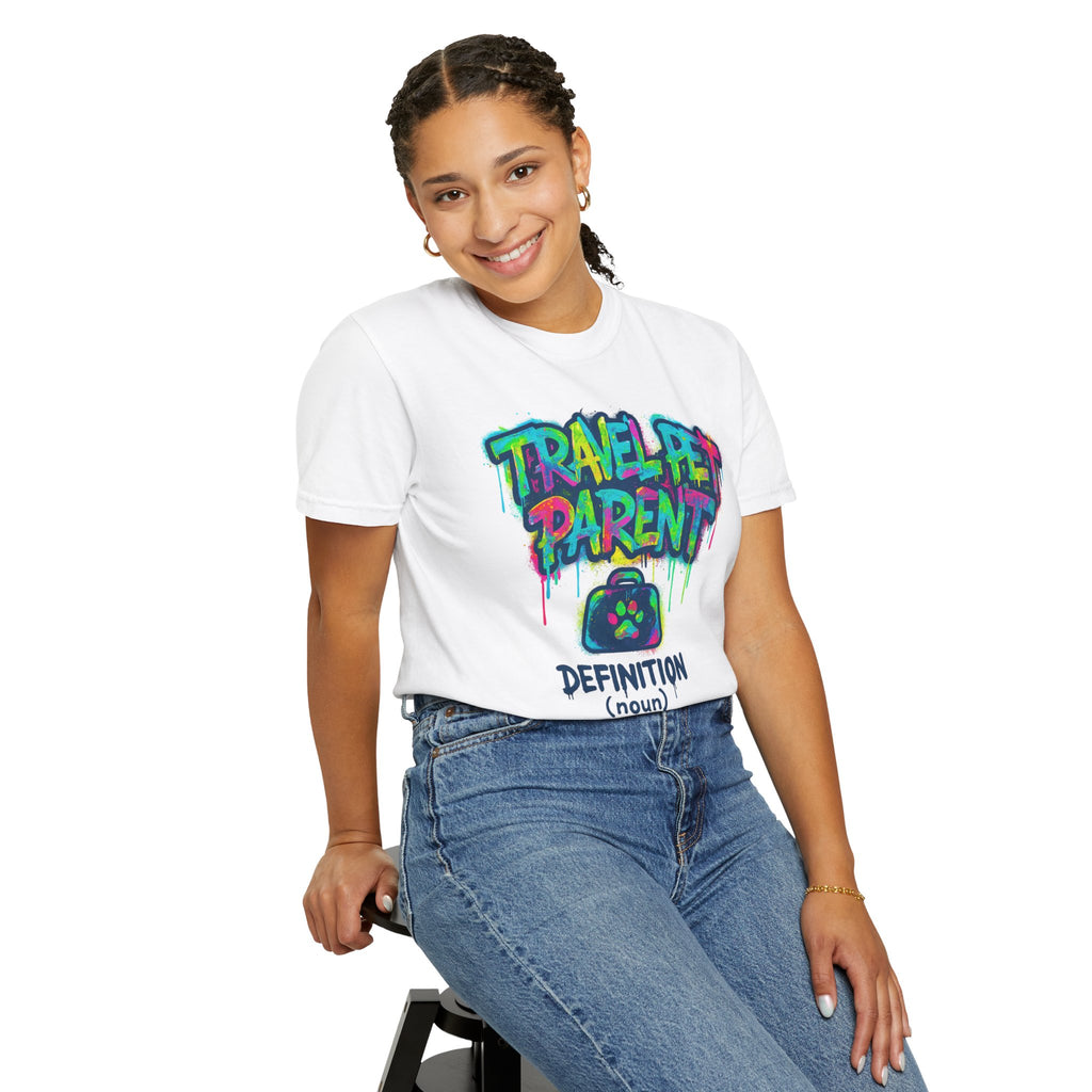 Travel Pet Parent T-shirt — Graffiti Design