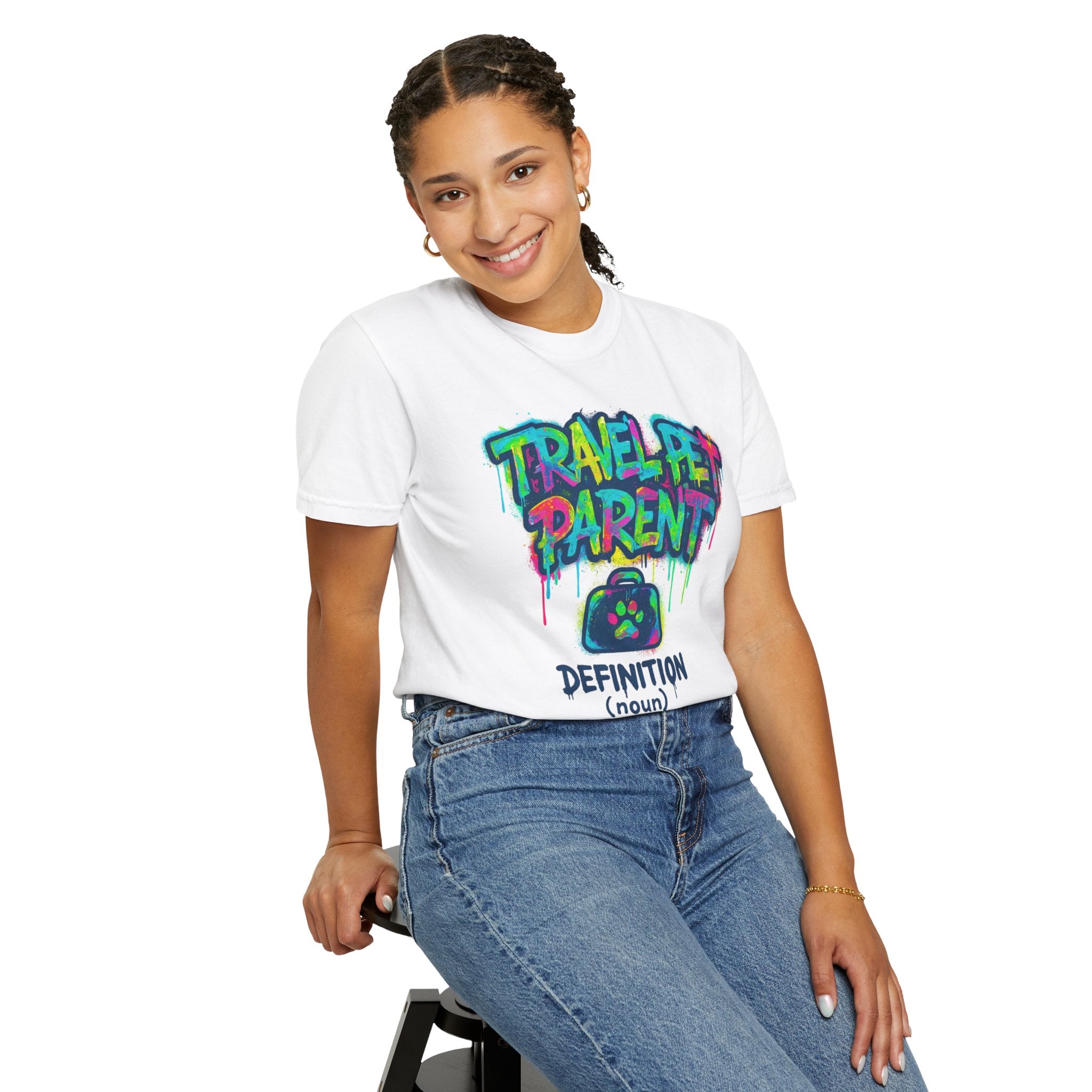 Travel Pet Parent T-shirt — Graffiti Design