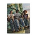 Retro Juneteenth Urban Portrait Matte Canvas Print — Stretched Wall Art