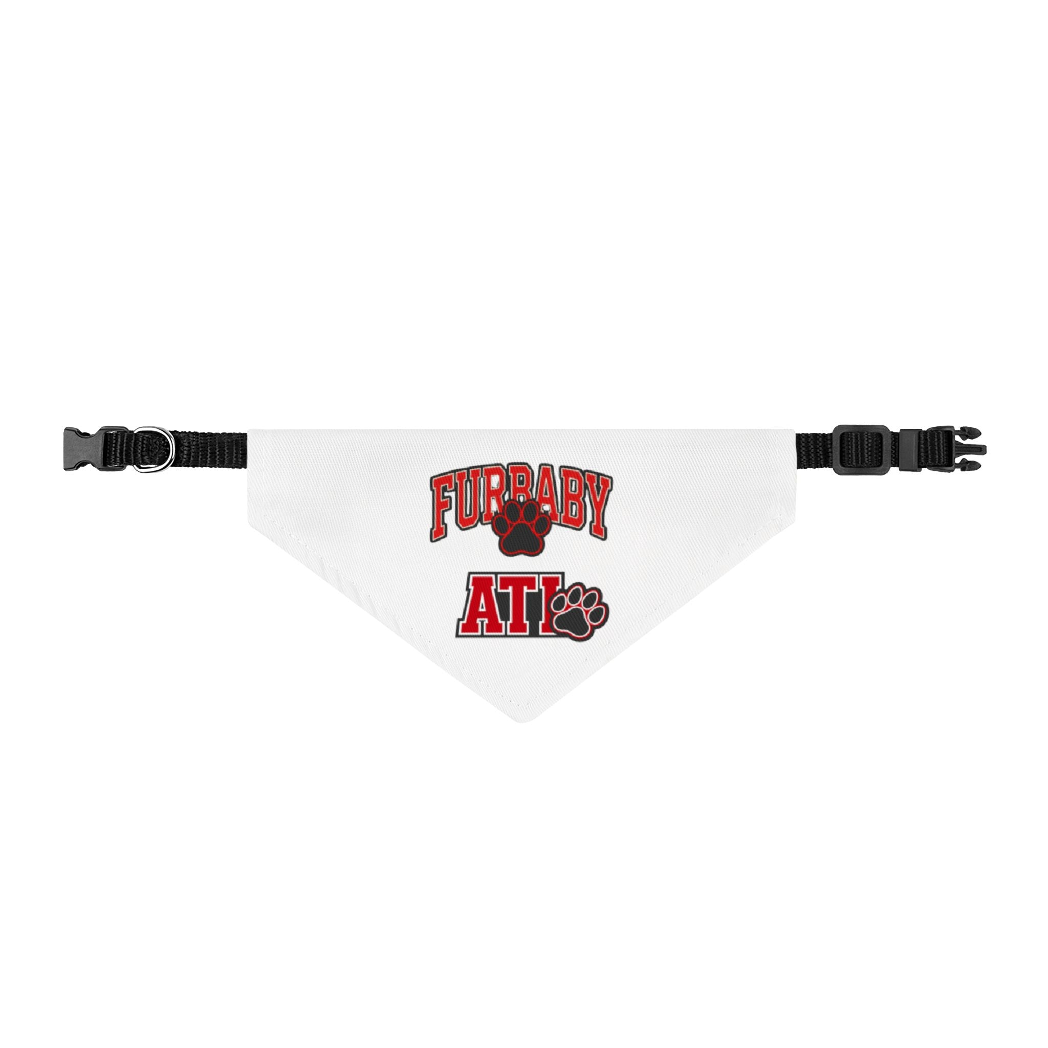 Clip-On Pet Bandana — 'Furraby ATL' Paw Print Dog Scarf (Atlanta Pet Pride)