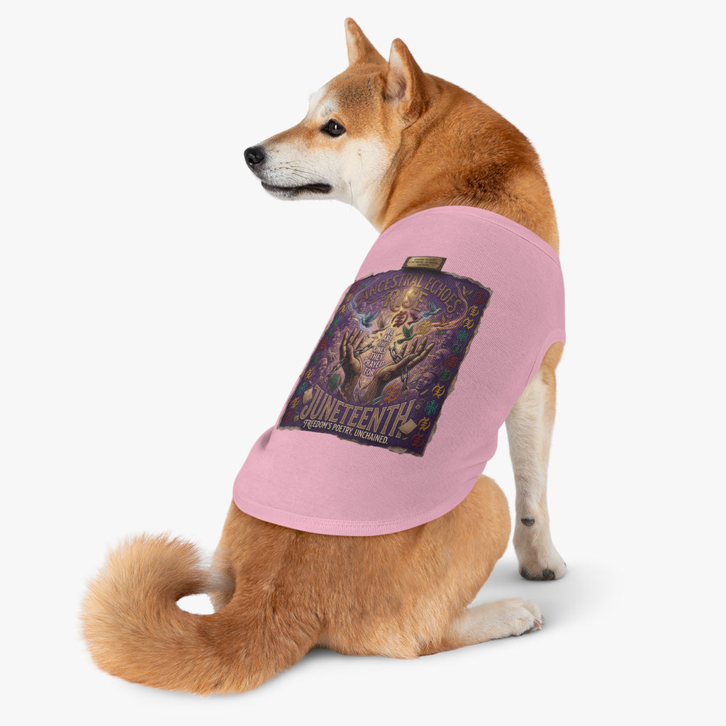 Juneteenth Pet Tank Top — Black History Celebration Dog Tee ("June 1865")
