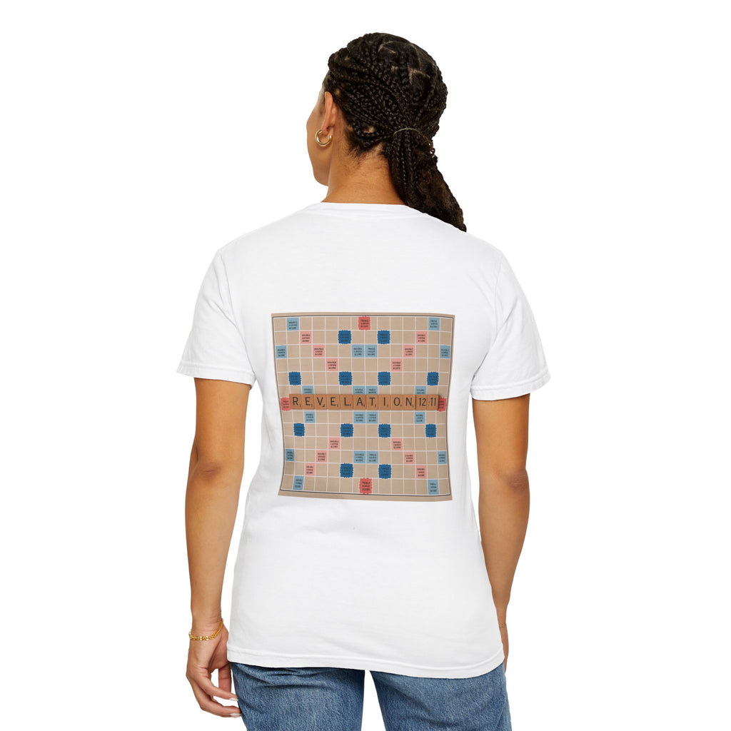 Unisex Garment-Dyed T-Shirt - Scrabble Revelations Game Board Set Gift
