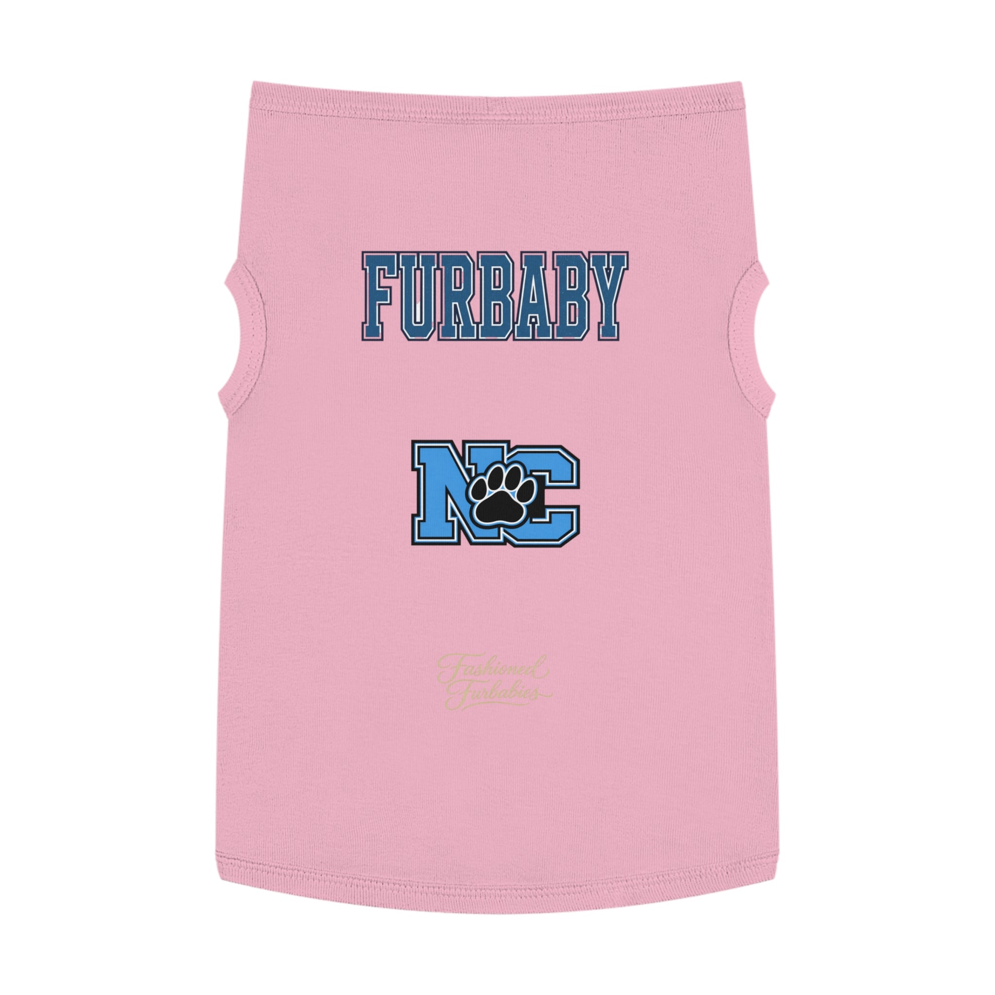 Furbaby NC Paw Print Pet Tank — Nort Carolina Cute College-Style Dog Shirt