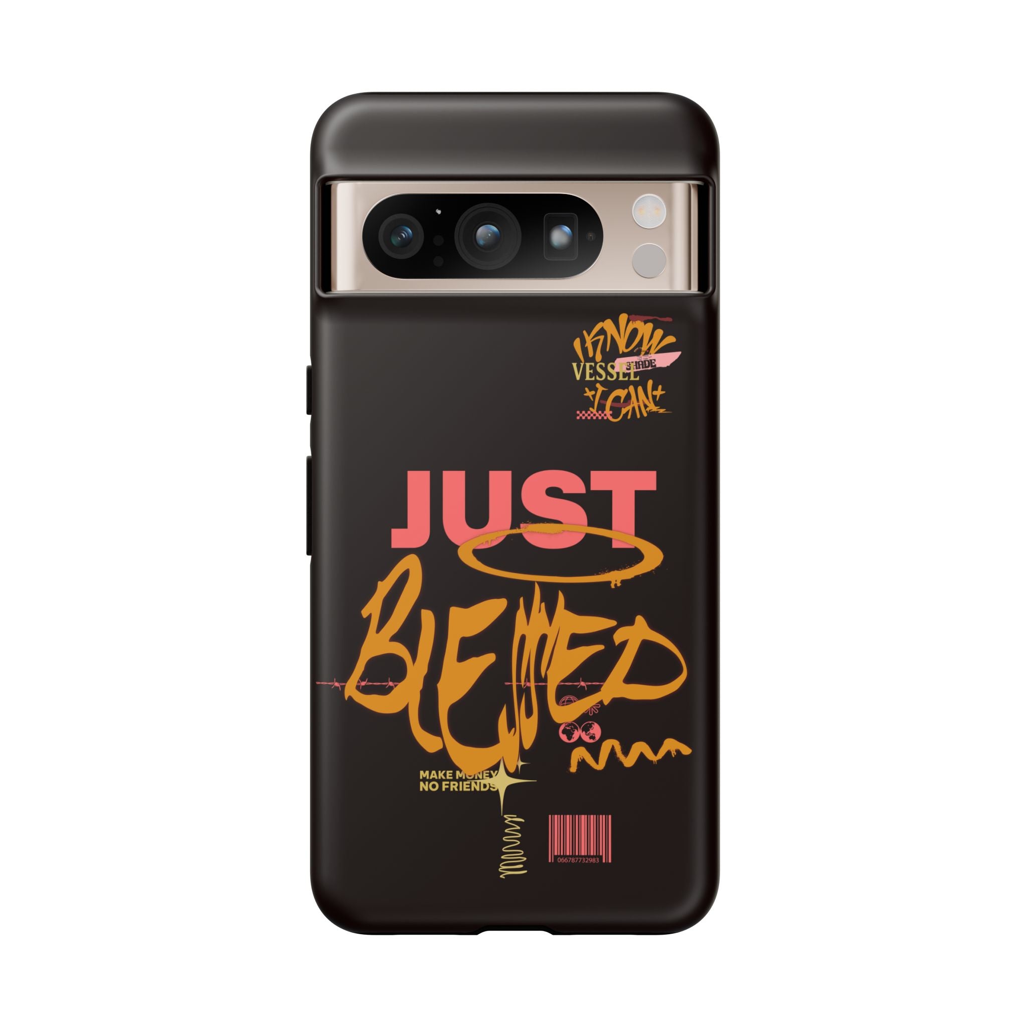 "Just Blessed" Bold Graffiti Typographic Protective Phone Case