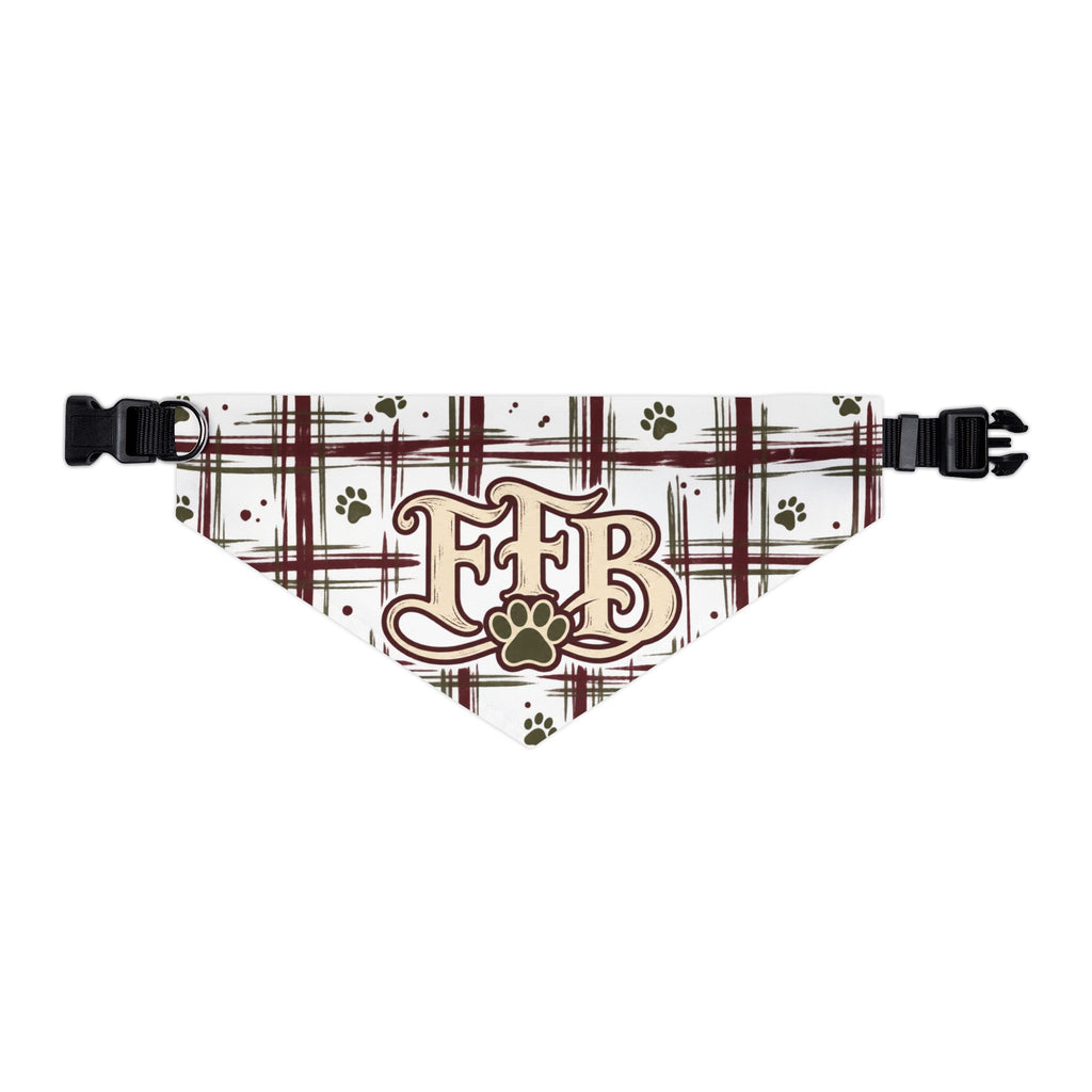 FFB Plaid Paw Pet Bandanna Collar