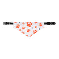 Orange Paw Print Pet Bandana Collar – Cute Dog & Cat Accessory, Matching Human Apparel Available