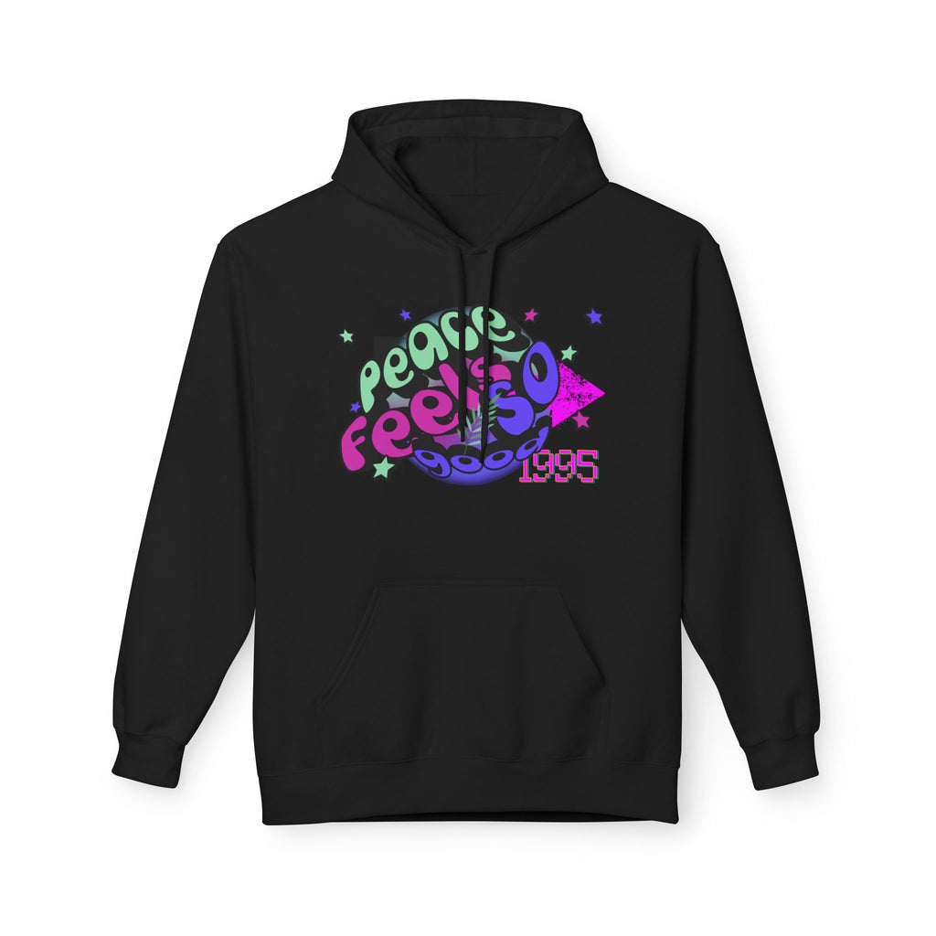 Peace Vibes Hoodie — 'Peace' Graphic Pullover (1995 Retro Earth Design)