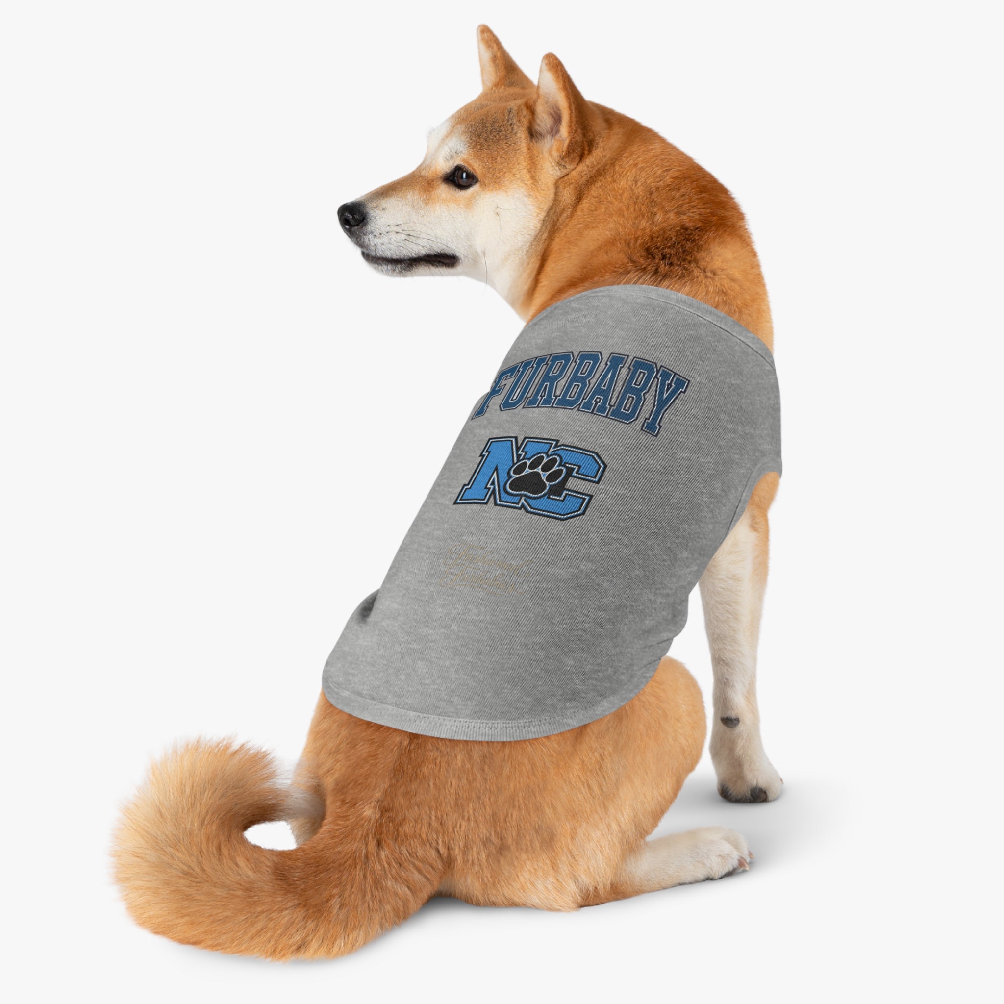 Furbaby NC Paw Print Pet Tank — Nort Carolina Cute College-Style Dog Shirt