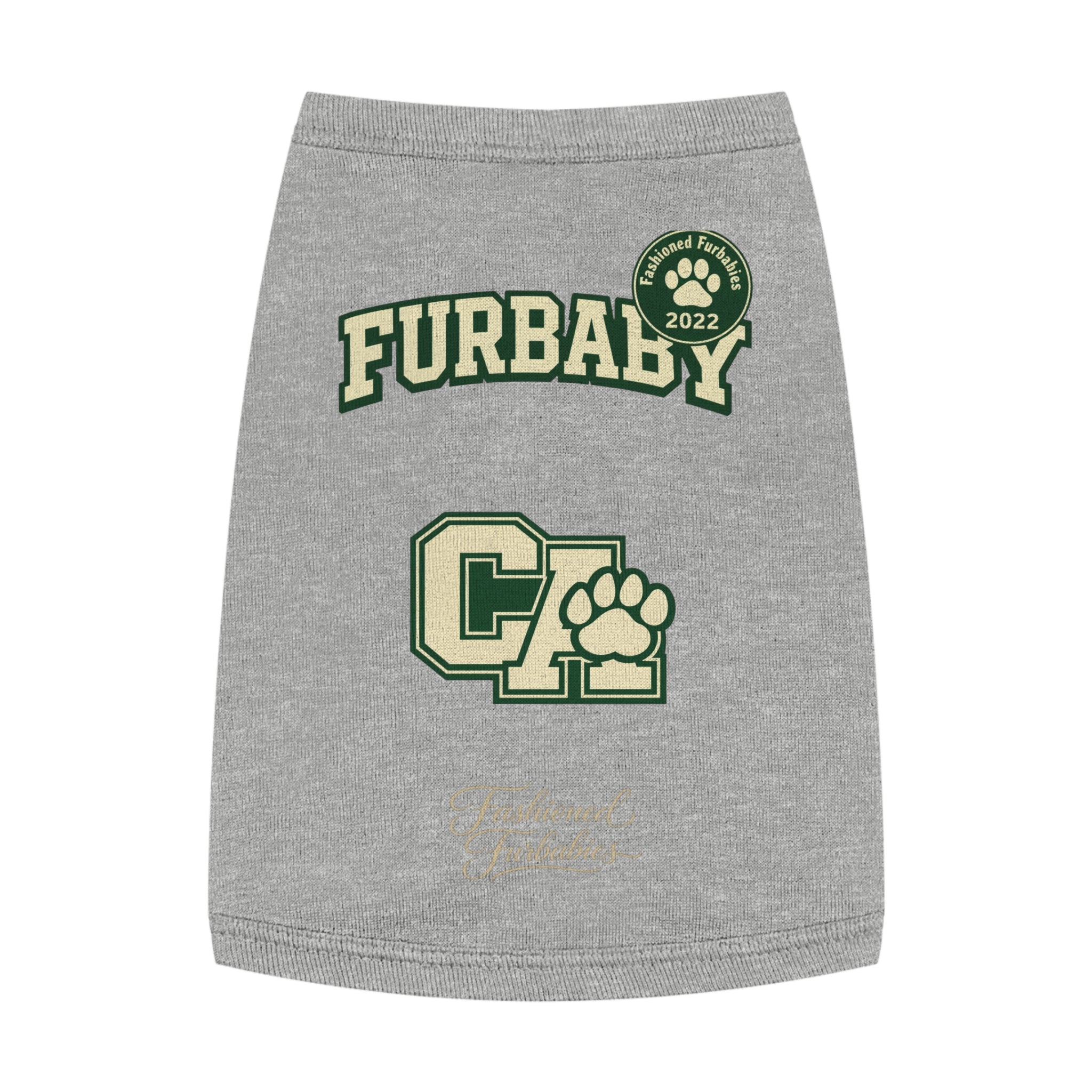 California Furbaby Varsity Pet Tank Top – Retro Collegiate Paw Club Dog Shirt