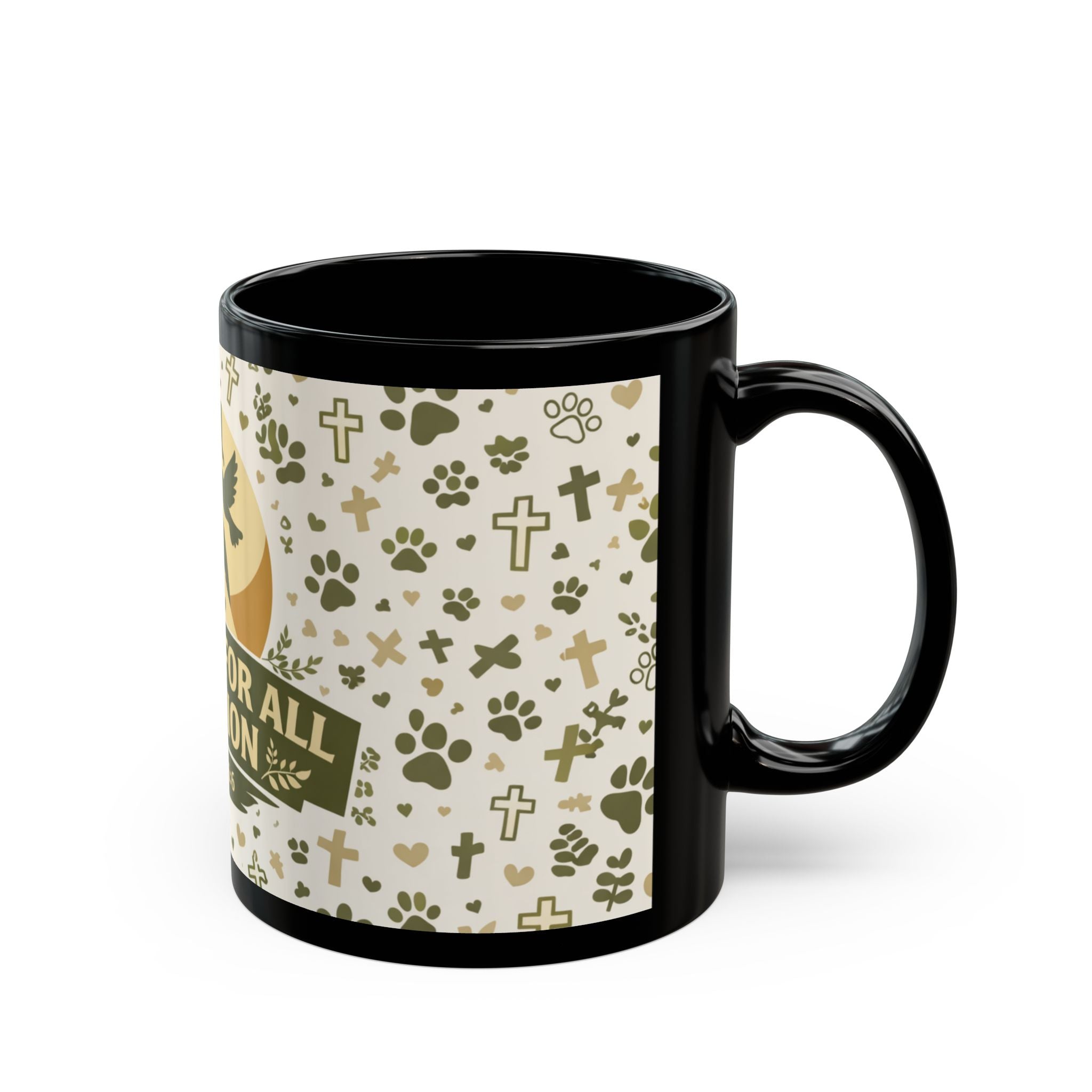 He Cares For All Creation Mug — Psalm 36:6 Christian Animal Lover Coffee Cup