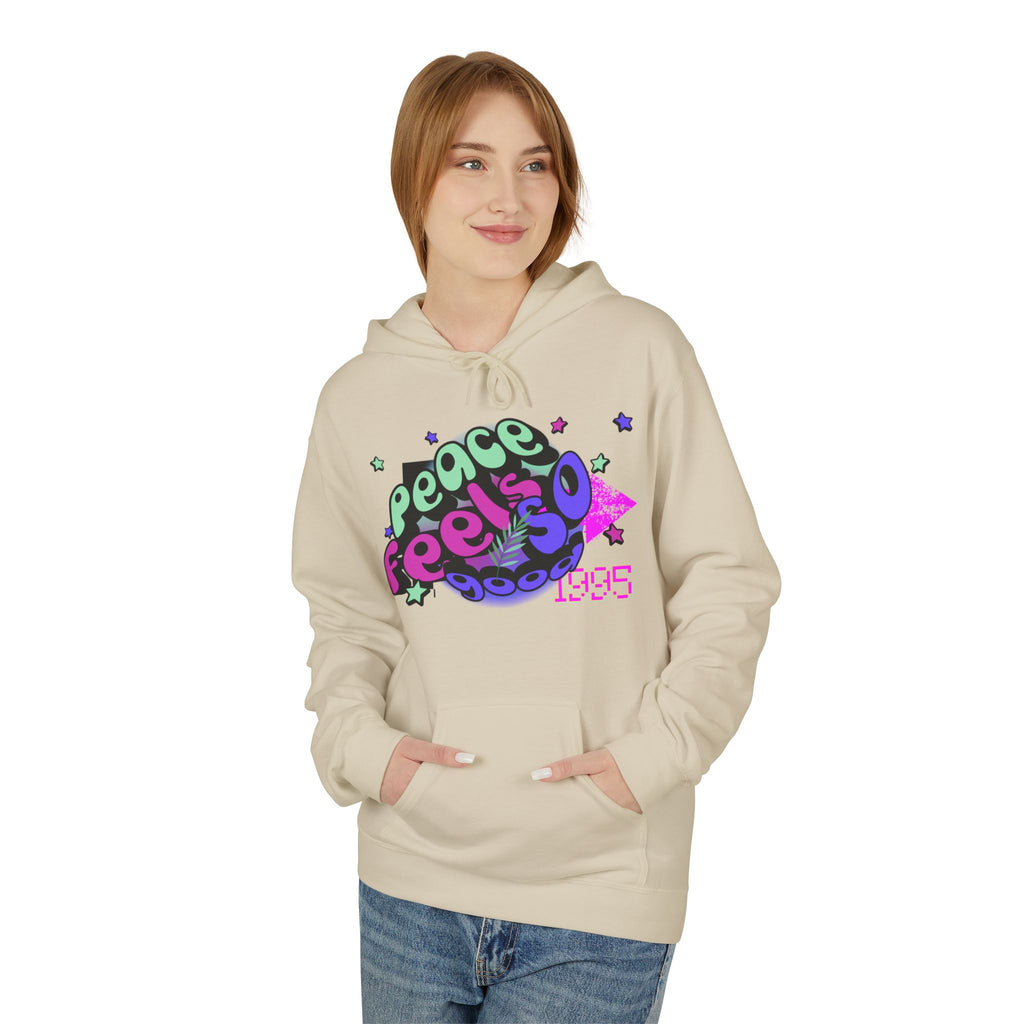 Peace Vibes Hoodie — 'Peace' Graphic Pullover (1995 Retro Earth Design)