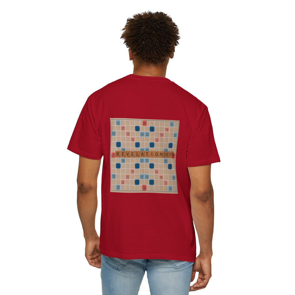 Unisex Garment-Dyed T-Shirt - Scrabble Revelations Game Board Set Gift