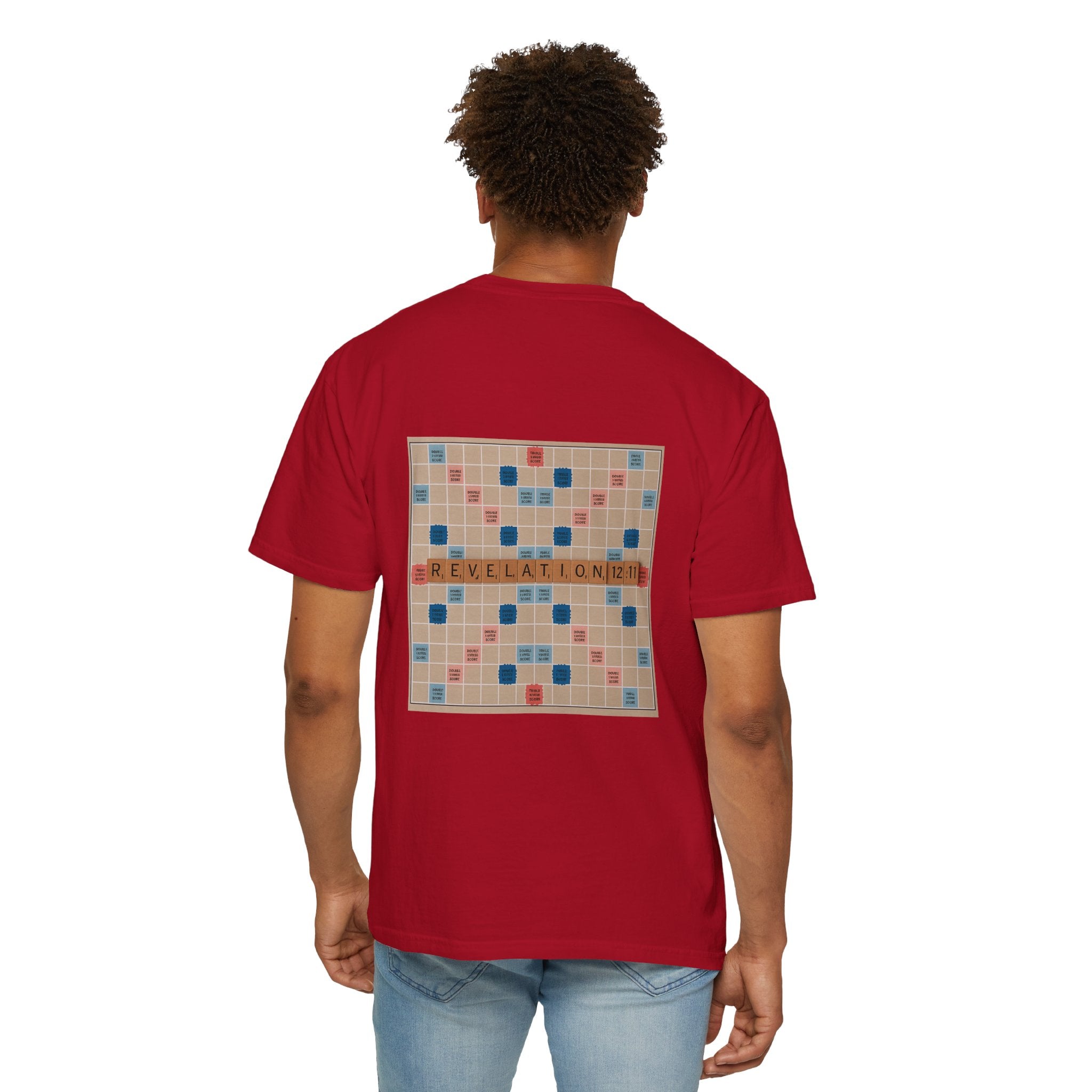 Unisex Garment-Dyed T-Shirt - Scrabble Revelations Game Board Set Gift