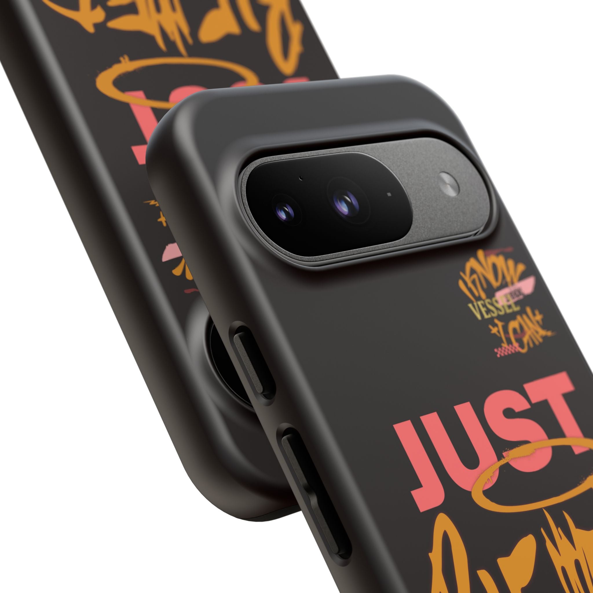 Phone Case — "Just Blessed" Bold Typographic Black Protective Case