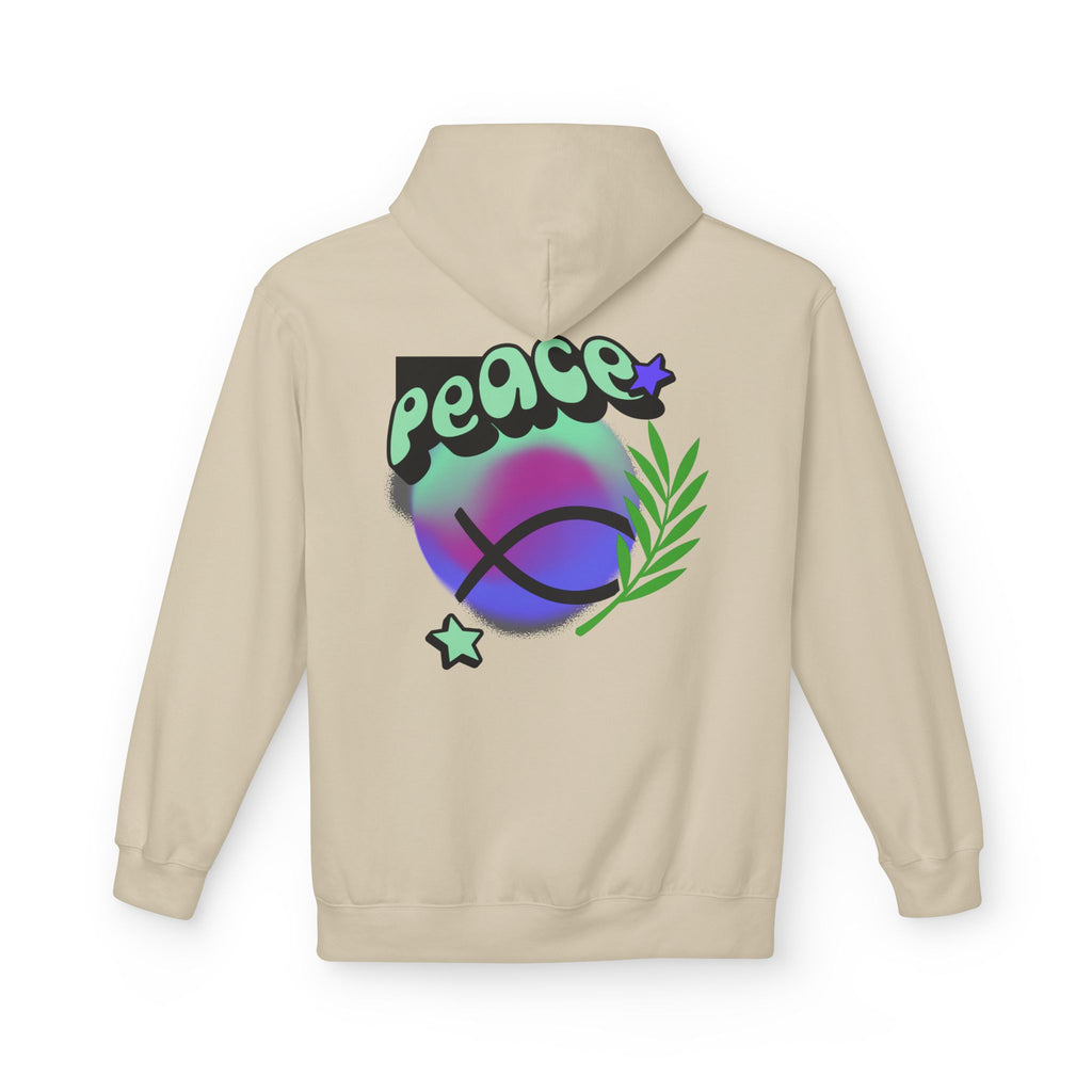 Peace Vibes Hoodie — 'Peace' Graphic Pullover (1995 Retro Earth Design)