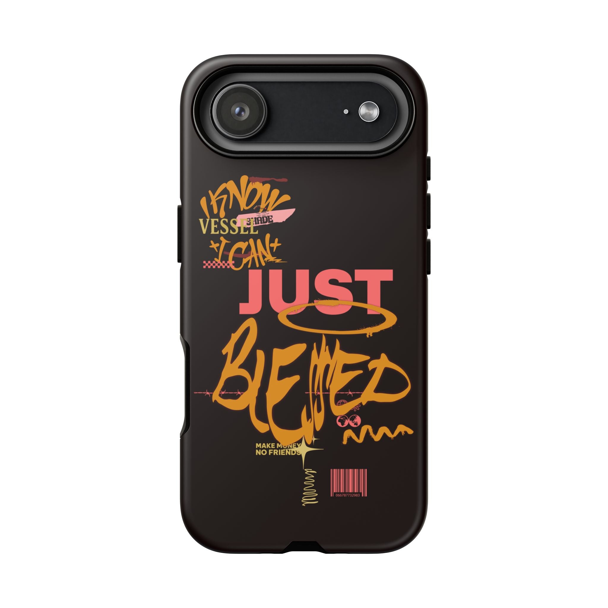 "Just Blessed" Bold Graffiti Typographic Protective Phone Case